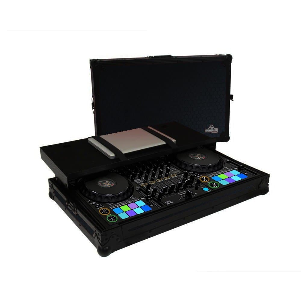 Gorilla Pioneer DDJ-1000 DJ Controller Flight Case Workstation with Laptop Shelf (Stealth Black HEX)