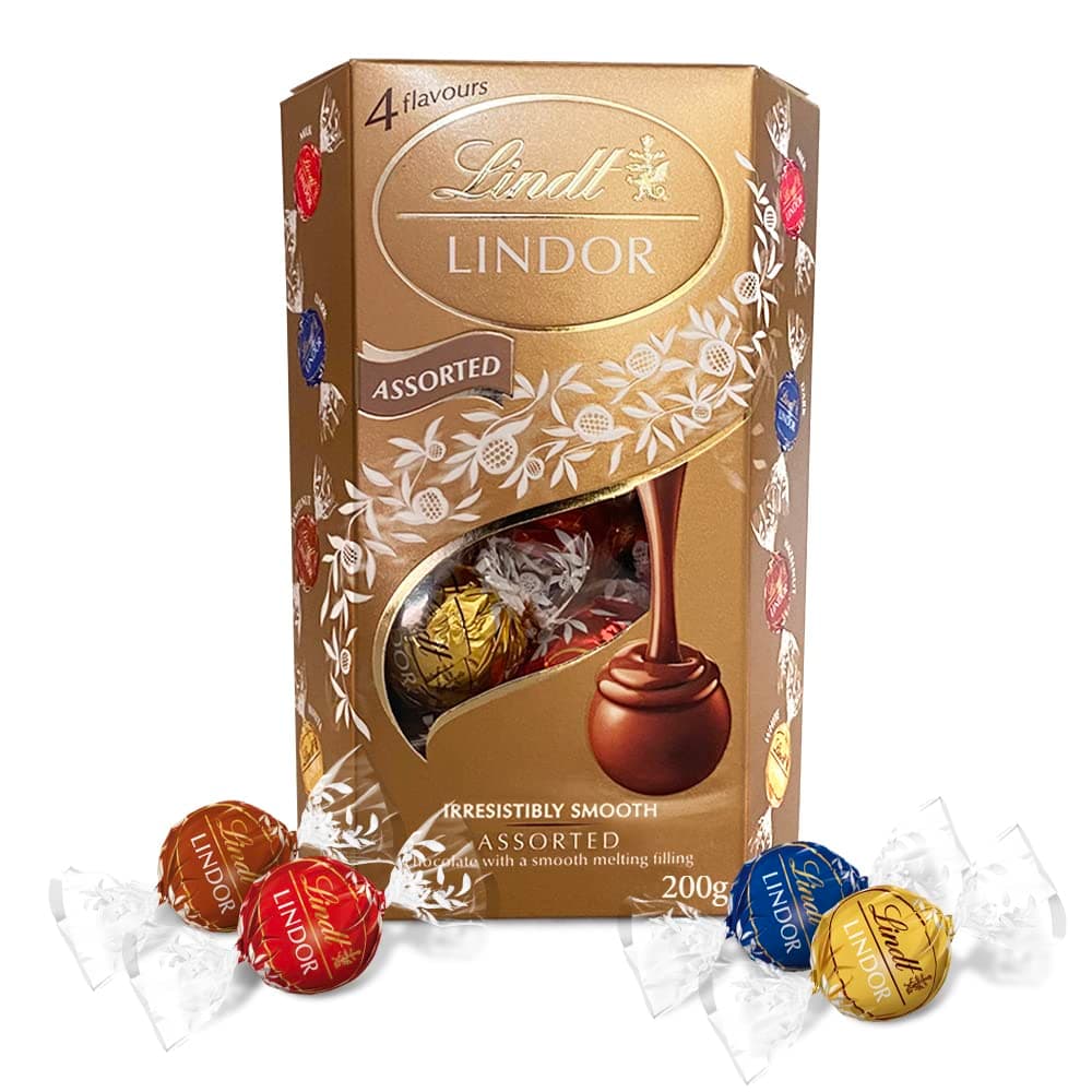 Lindor Assorted Chocolate Truffles Box, 200g