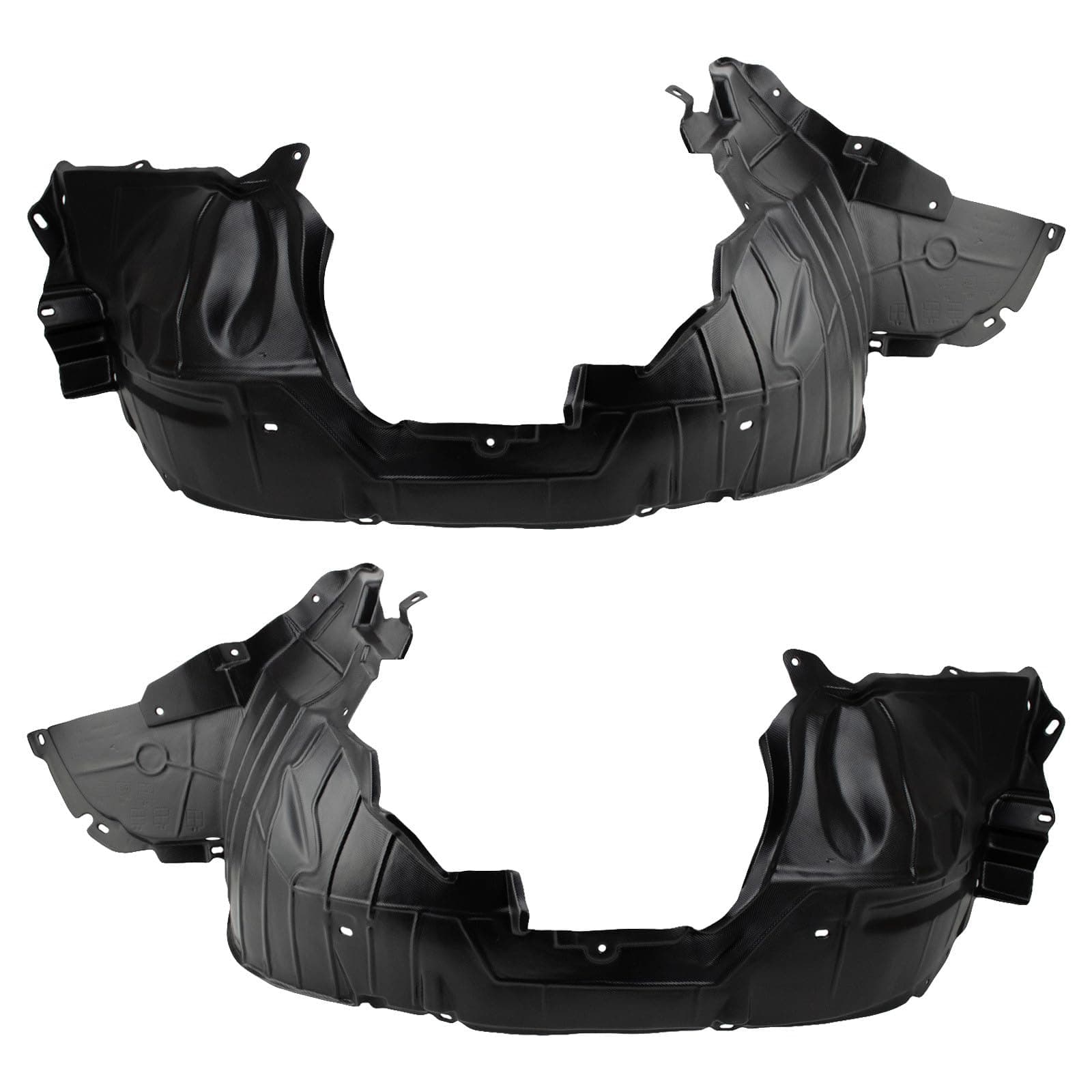 TRQ Front Inner Fender Liner Set Compatible with 2007-2012 Nissan Versa NI1248114 NI1249114