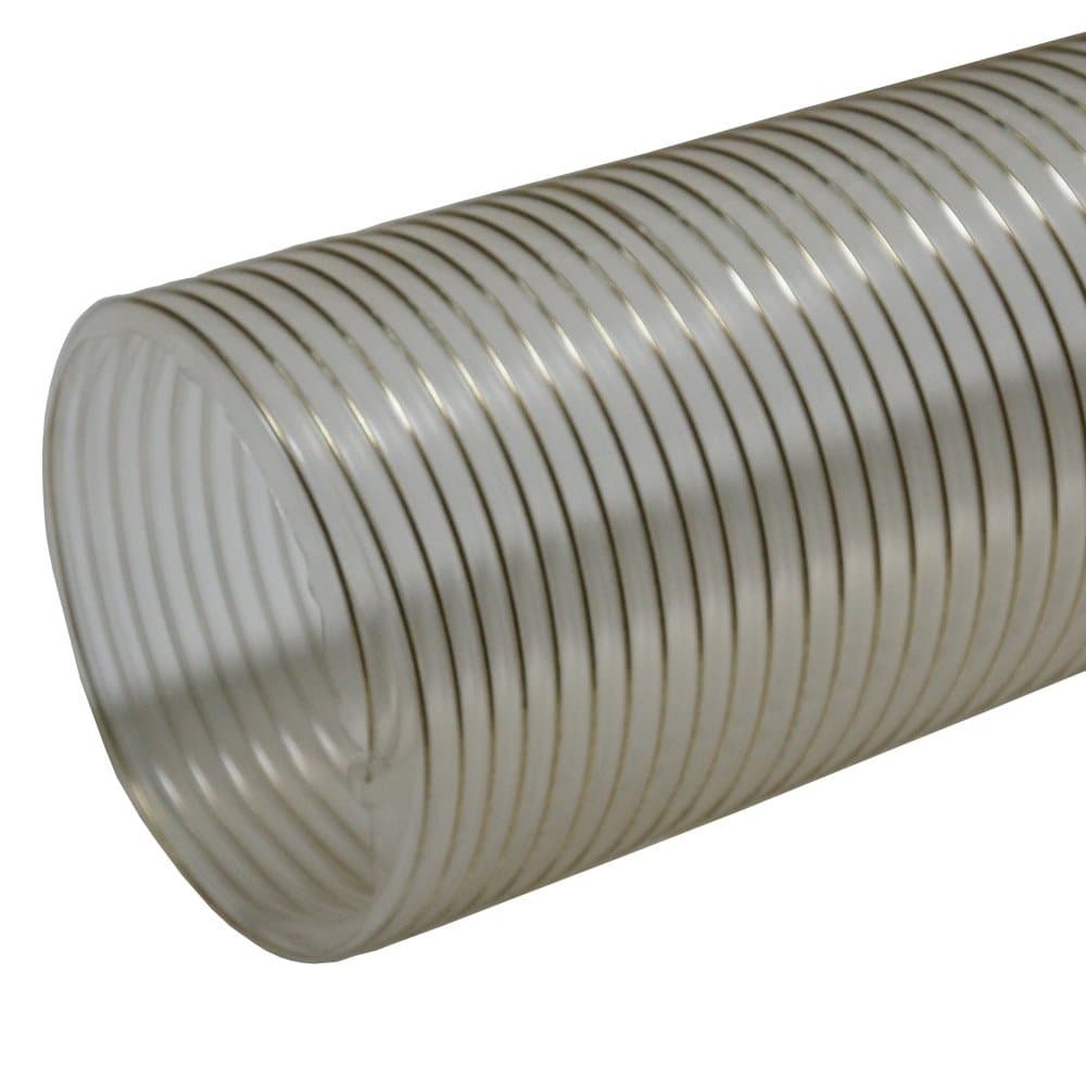 Rubber-Cal 01-202-2.5-12 "PVC Flexduct" General Purpose, 2.5"ID x 12' Fully Stretched, Clear