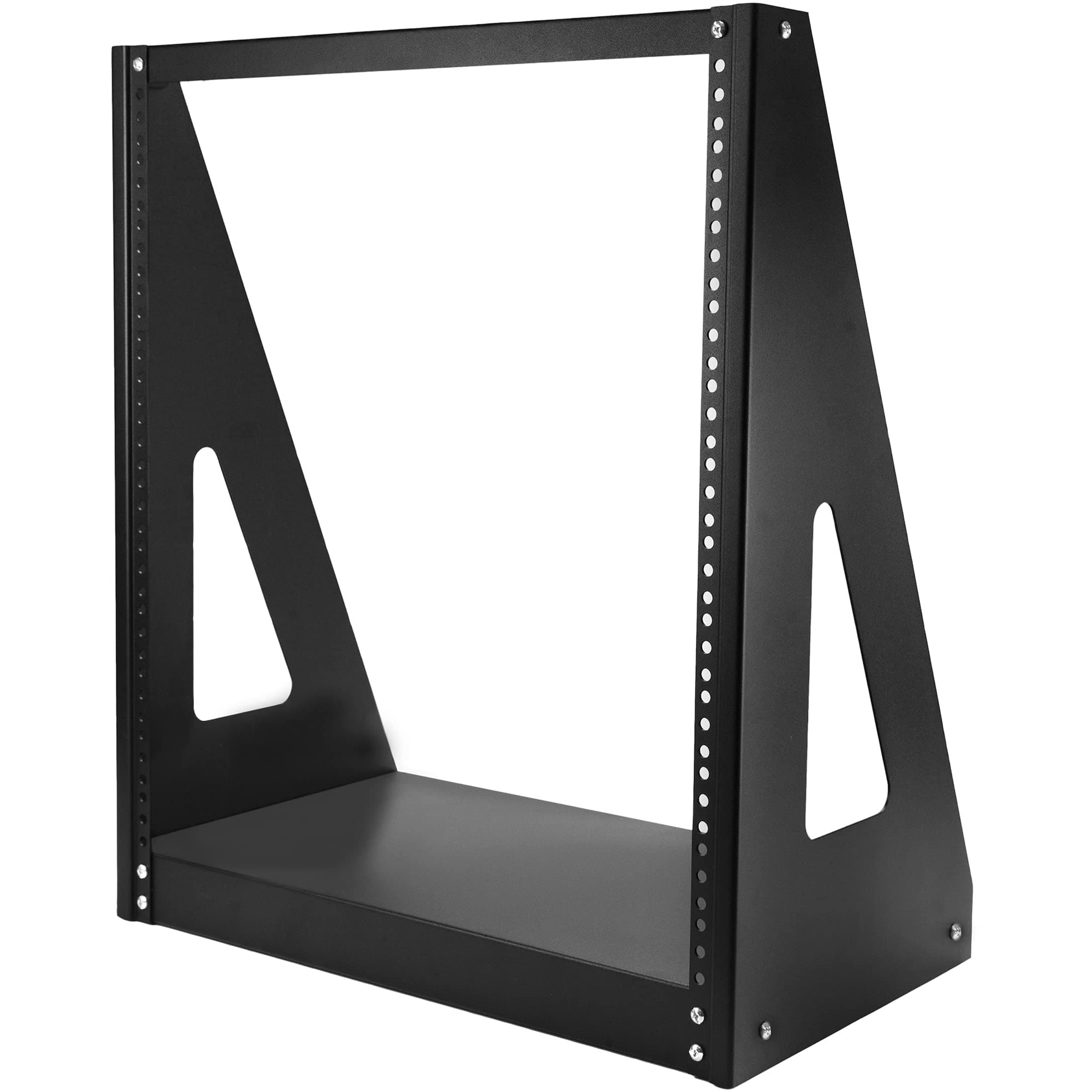 StarTech.com 2-Post 12U Heavy-Duty Desktop Server Rack, Small Open Frame 19in Computer Rack, Compact Network Rack for AV/Studio/Data/IT Equipment, Two-Post Home/Office Rack, TAA (2POSTRACK12)