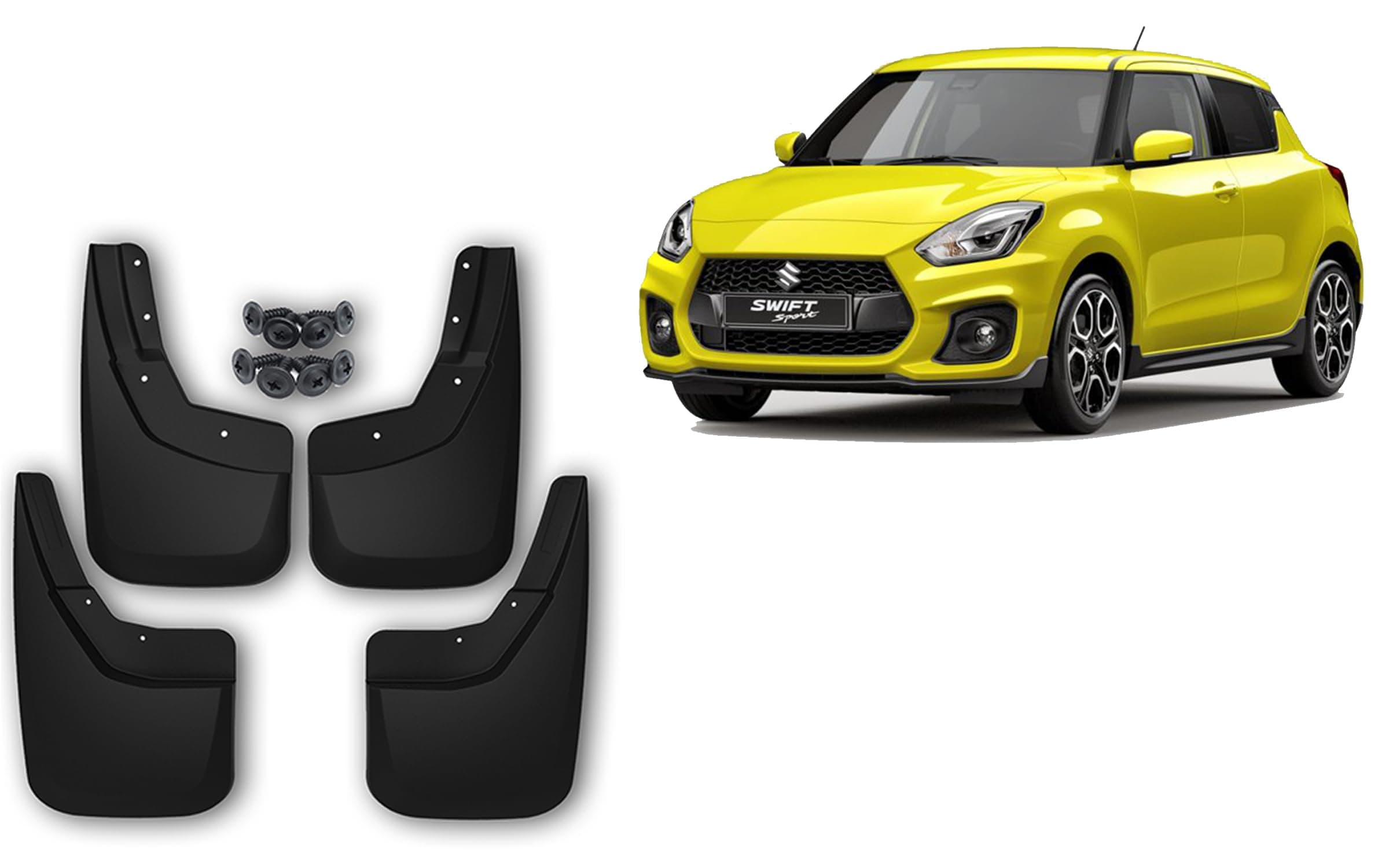 WolkomHome Car O.E Type Mud Flaps Mud Guard for Maruti Swift New 2018-2021