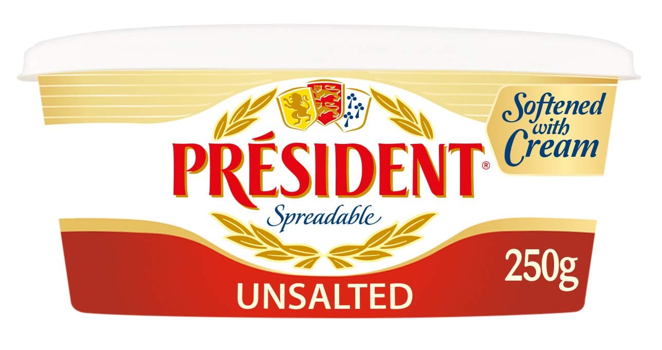 President Unsalted Spreadable Butter, 250g