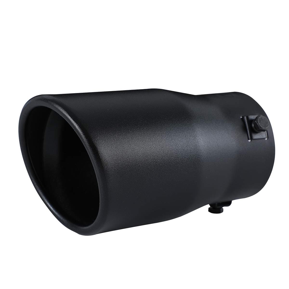 Exhaust Tip, 2-2.75 inch inlet adjustable, Fit 2''/2.25''/2.5''/2.75'' Outer diameter Tailpipe, 3.5''Outlet 6''Long Muffler Tip, Black Powder Coated Stainless Steel Tail Tip