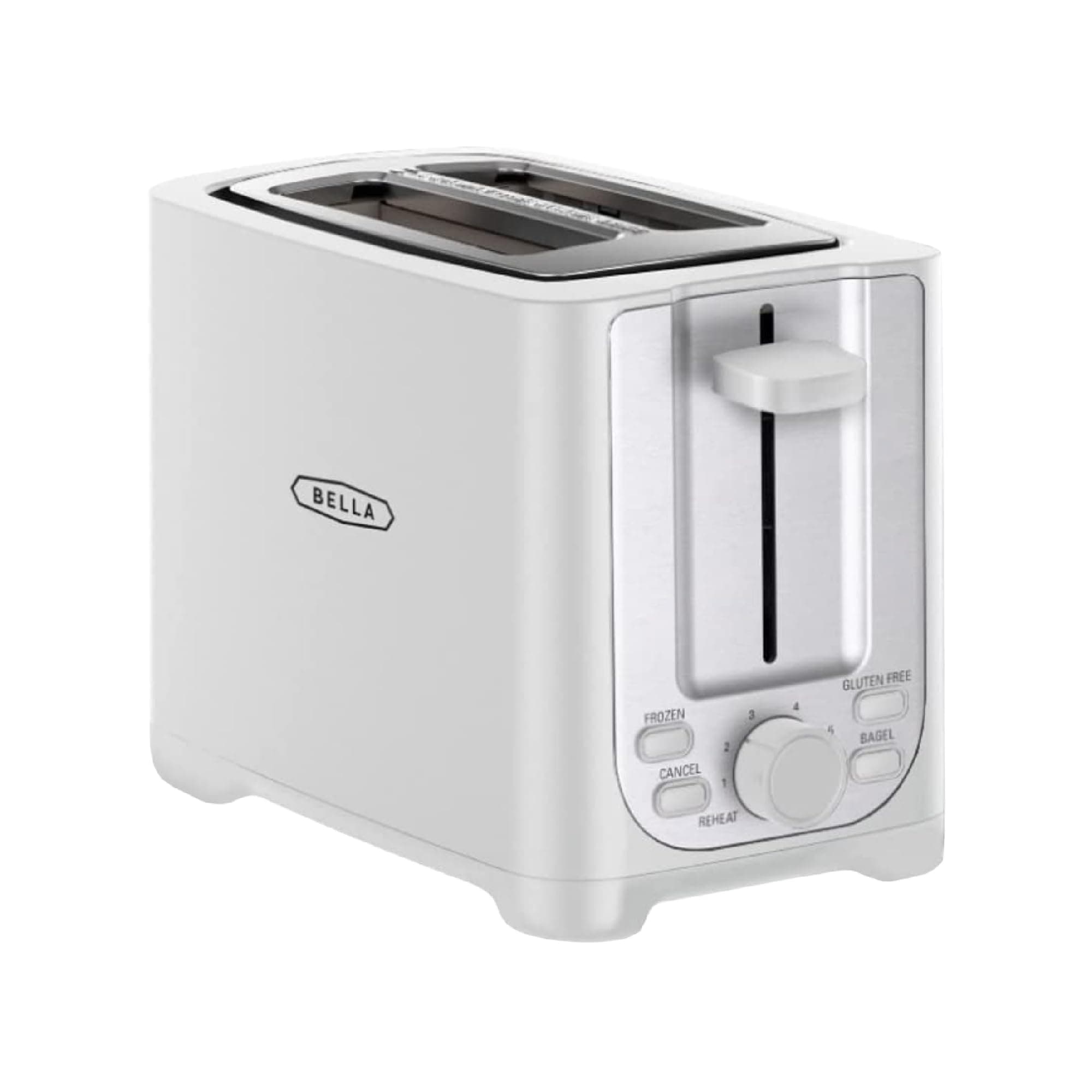 2 Slice Toaster with Auto Shut Off - Extra Wide Slots & Removable Crumb Tray and Cancel, Defrost & Reheat Function - Toast Bread, Bagel & Waffle, White
