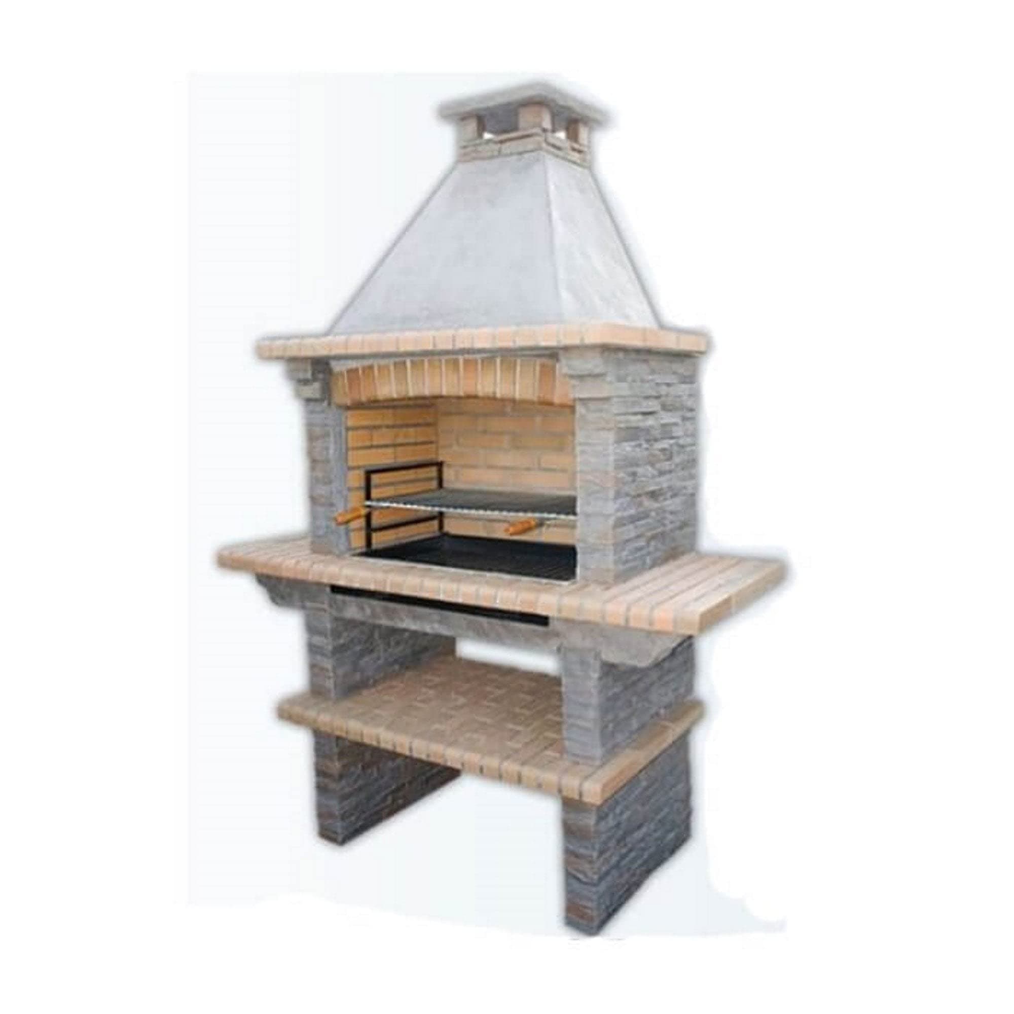 Mediterrani Slate Masonry BBQ - Charcoal BBQ