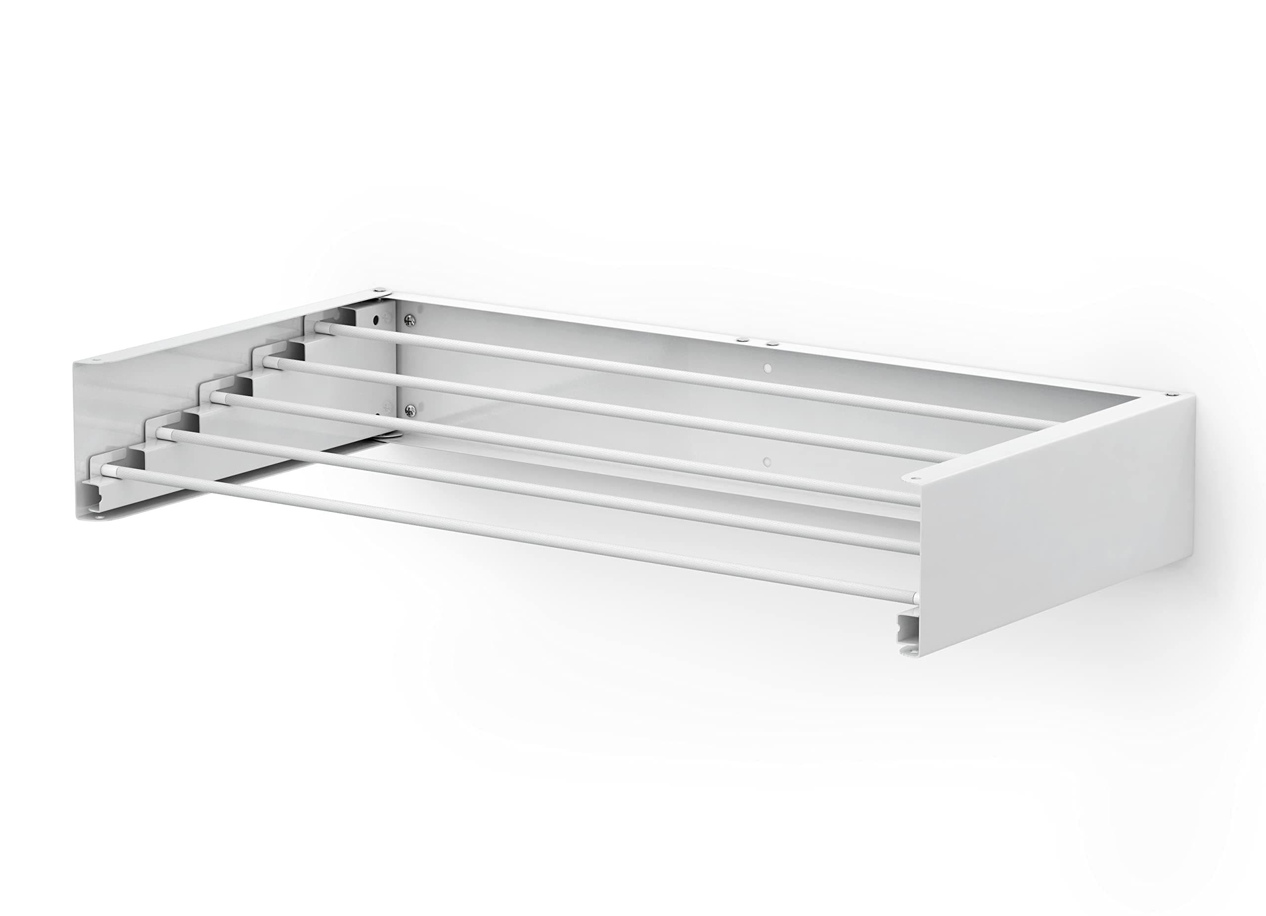 GorillaRack - Laundry Drying Clothes Rack | Retractable Clothing Rack Wall Mount | Clothes Drying Rack Indoor Outdoor For Hanging Heavy Duty Laundry | Large Stainless Steel White