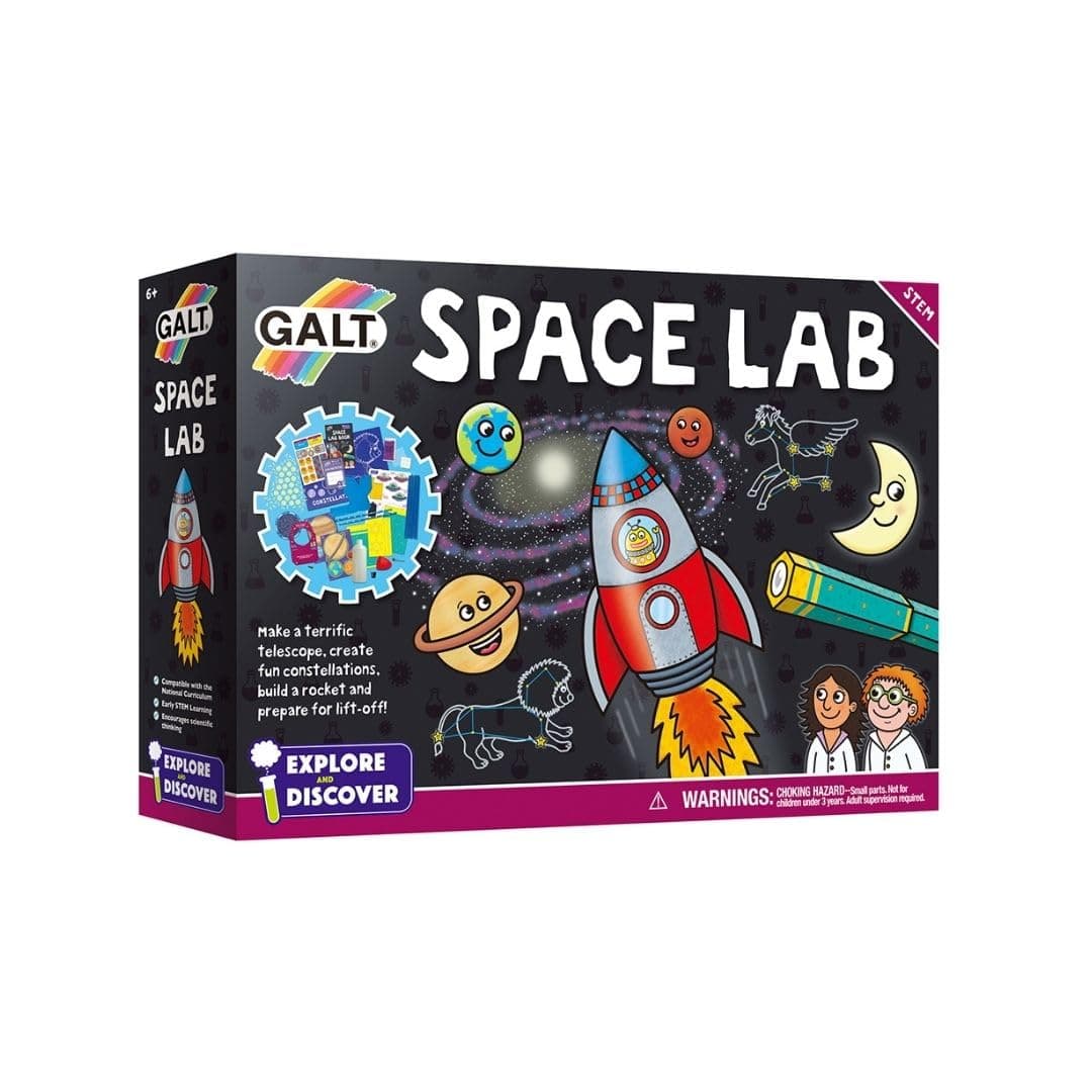 Galt Space Lab -Explore and Discover STEM Craft Kits for Kids, 12 Fun Experiments and Guide - Create Constellations, Launch a Rocket and More - Girls and Boys Childrens Science Set - Ages 6 Years Plus