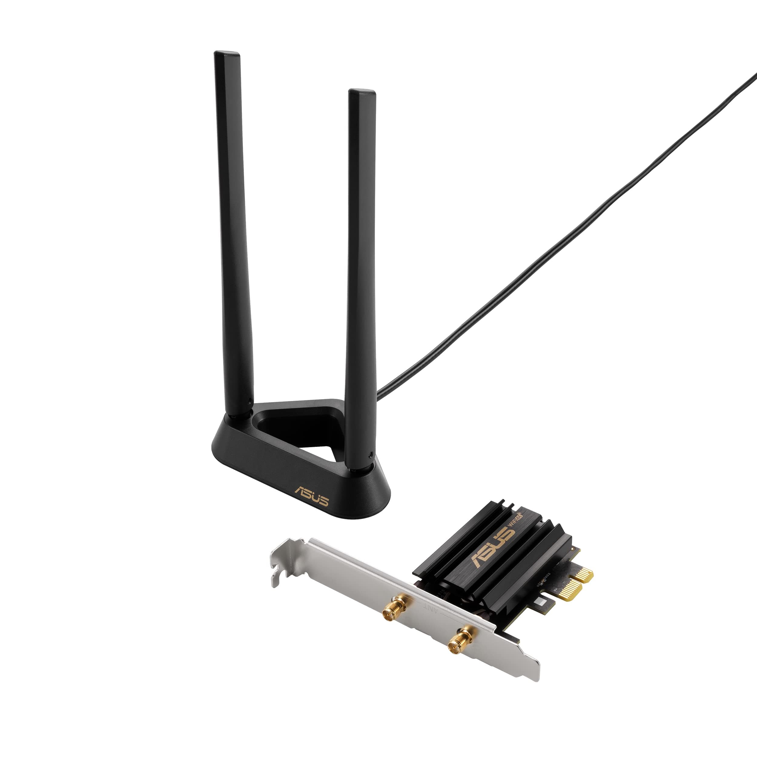 WiFi 6E + Bluetooth 5.2 PCI-E Expansion Card (PCE-AXE58BT) - Supports 6GHz Band, WPA3, 160MHz, WPA3 Network Security, OFDMA and MU-MIMO, External Antenna, Magnetic Base, Ultra Low Latency