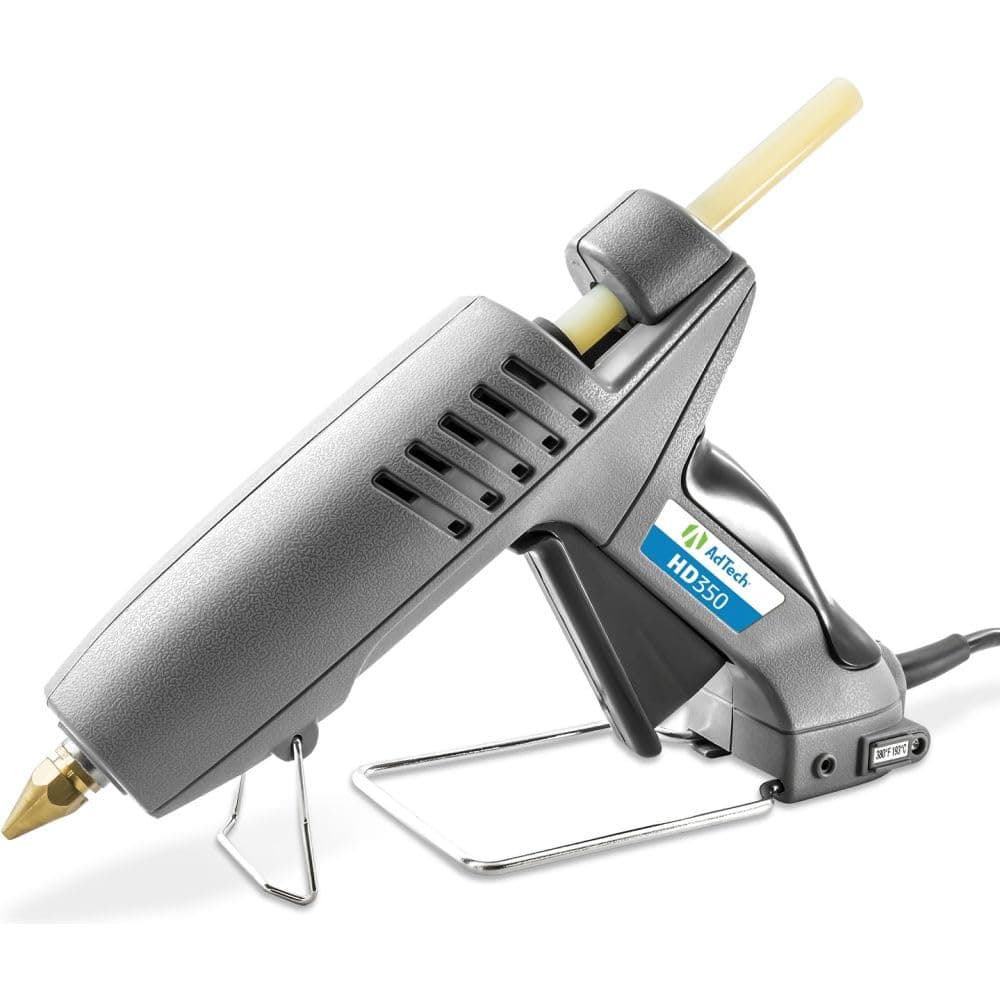 Adtech Industrial Strength Full Size High-Output Hot Melt Glue Gun – Professional Grade Hot Glue Gun for Carpentry, Repairs & Remodeling, grey, hd 350 (0462)