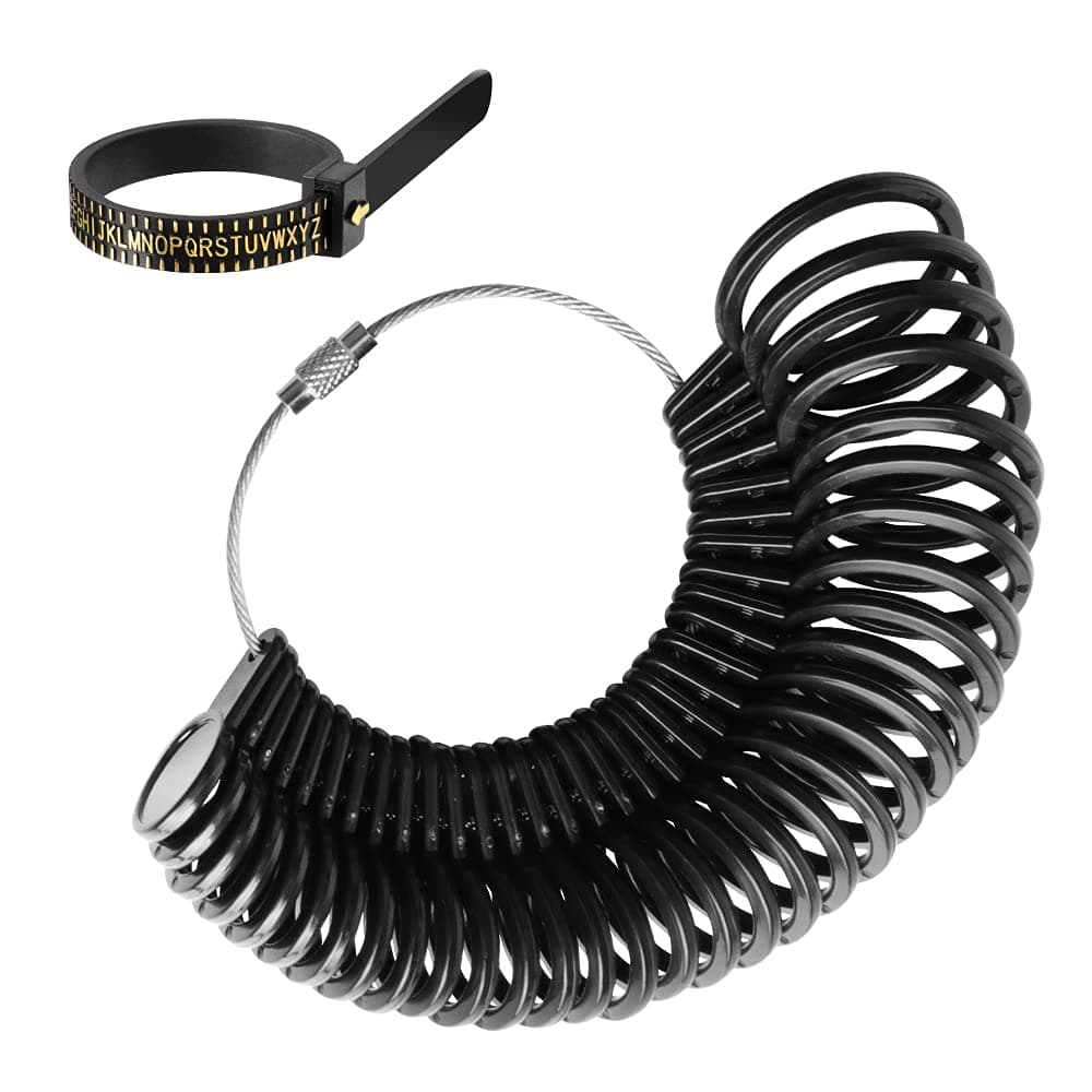 ODSPTERRing Sizer Uk, Finger Sizing Measuring Tool, Finger Size Measurer Sizing Belt Measurement Tools For Measuring Rings Diameters Uk Sizes A-Z Women Men