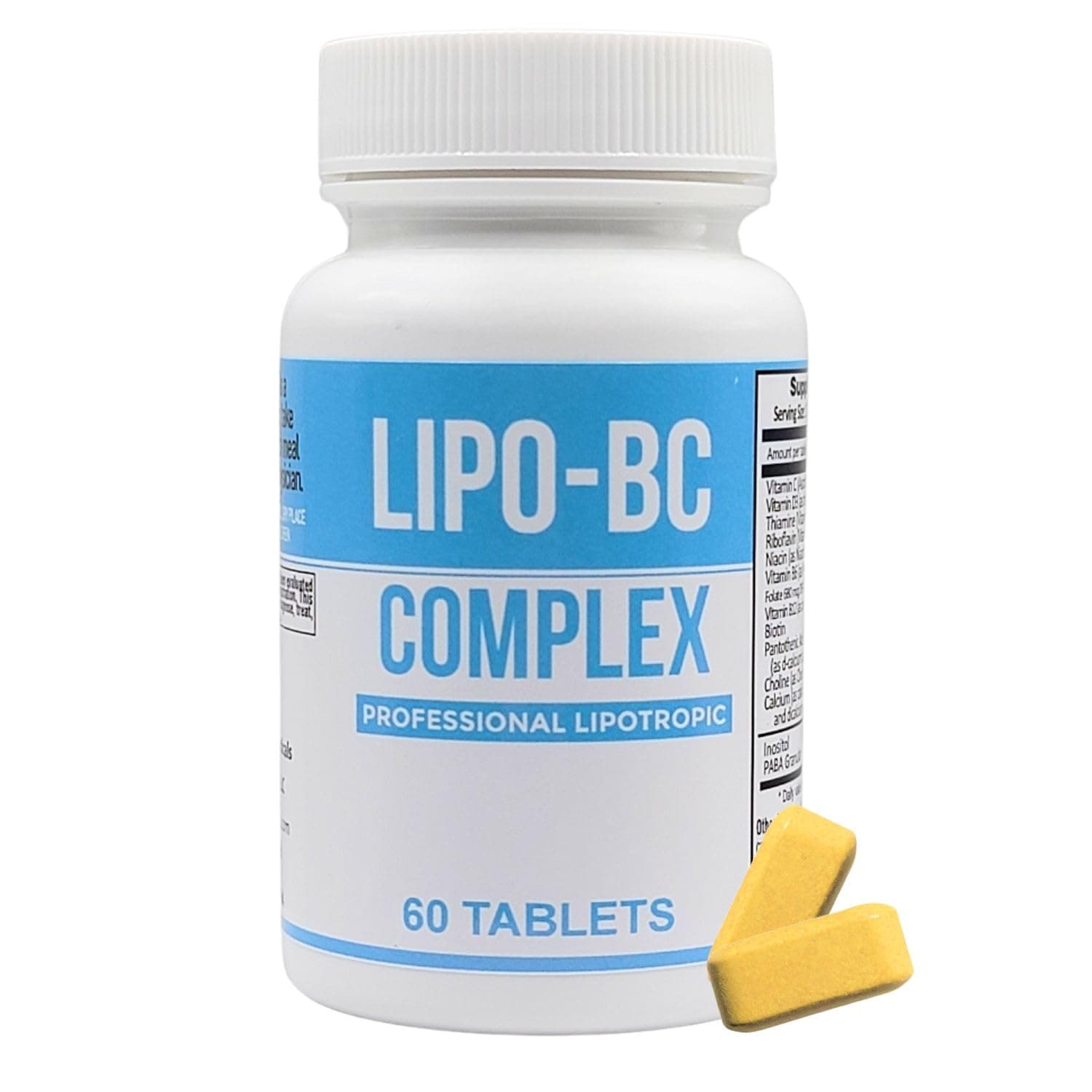 Lipo B-Complex (60 Tablets) - LIPO BC Tablets - Manufactured by Legere Pharmaceuticals | Lipotropic Tablets for Energy and Wellness | Natural Clean Energy with Dietary Nutrients