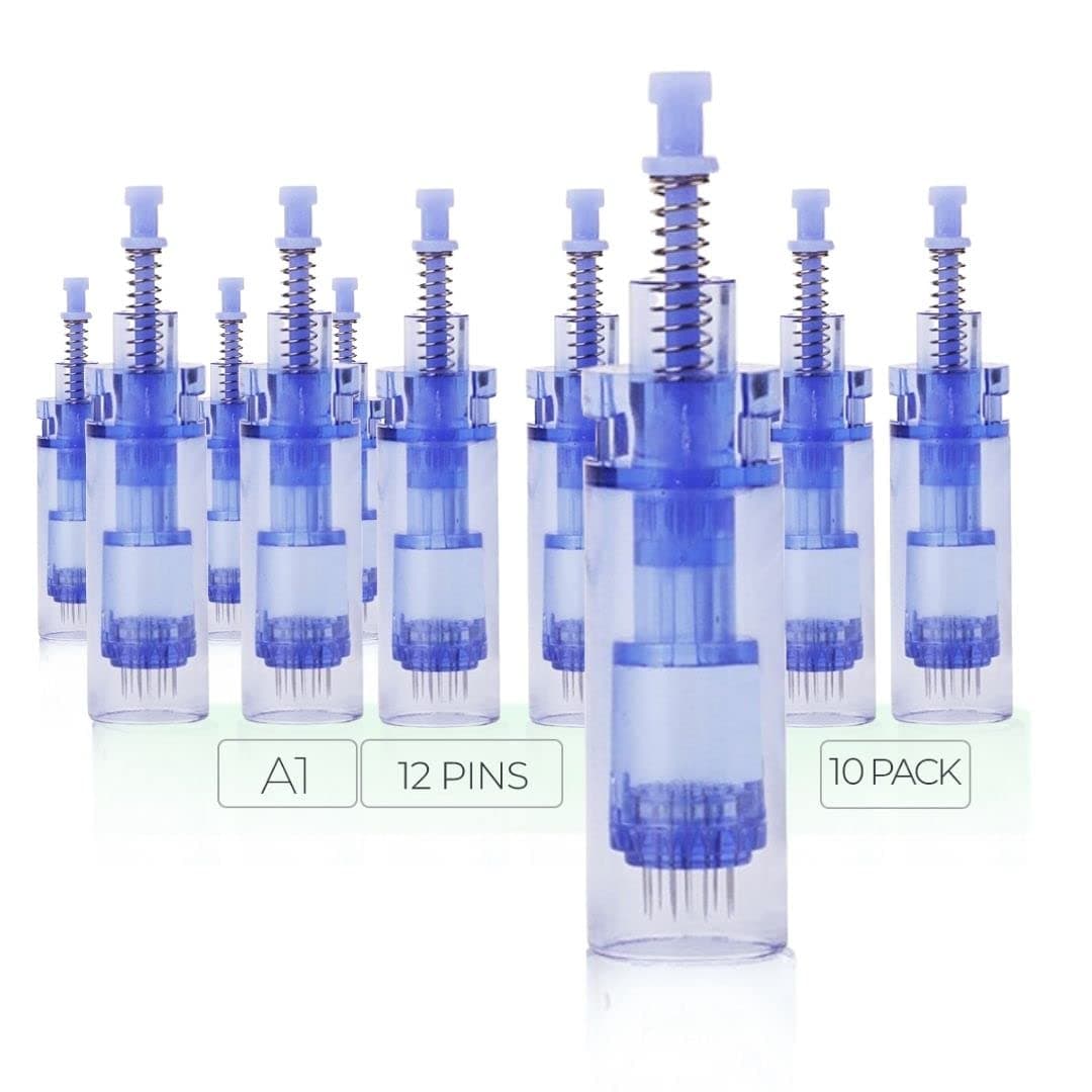 Dr. Pen Ultima A1 Replacement Cartridges - (10 Pack) - 12 Pins (0.25mm) Bayonet Slot - Disposable Replacement Parts