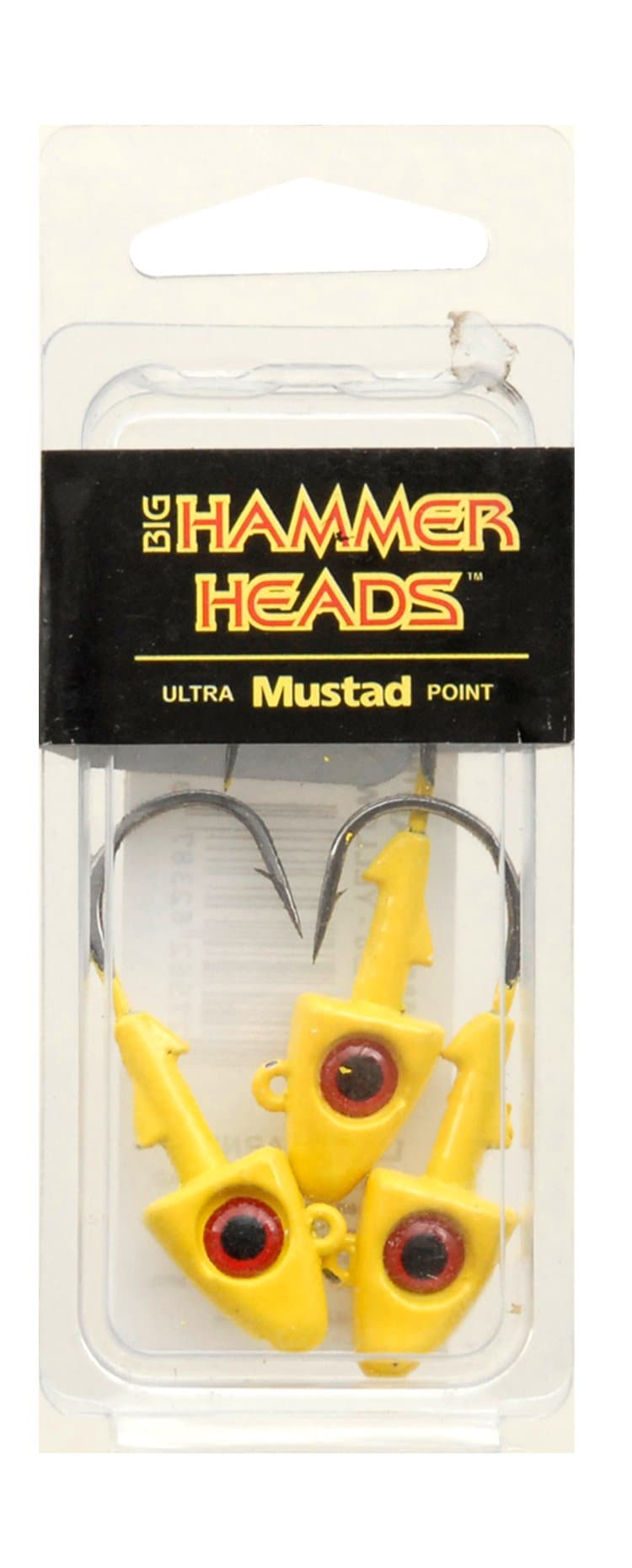 BIG HAMMERJig Head with 2/0 Hook, Yellow, 3/8-Ounce