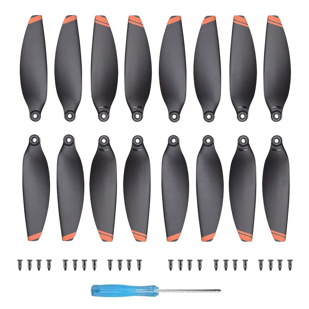 16Pcs Mini 2 Propellers Replacement Low-Noise and Quick-Release Blades Props Compatible with DJI Mini 2 / Mini SE/Mini 2 SE/Mini 4K Drone, Orange
