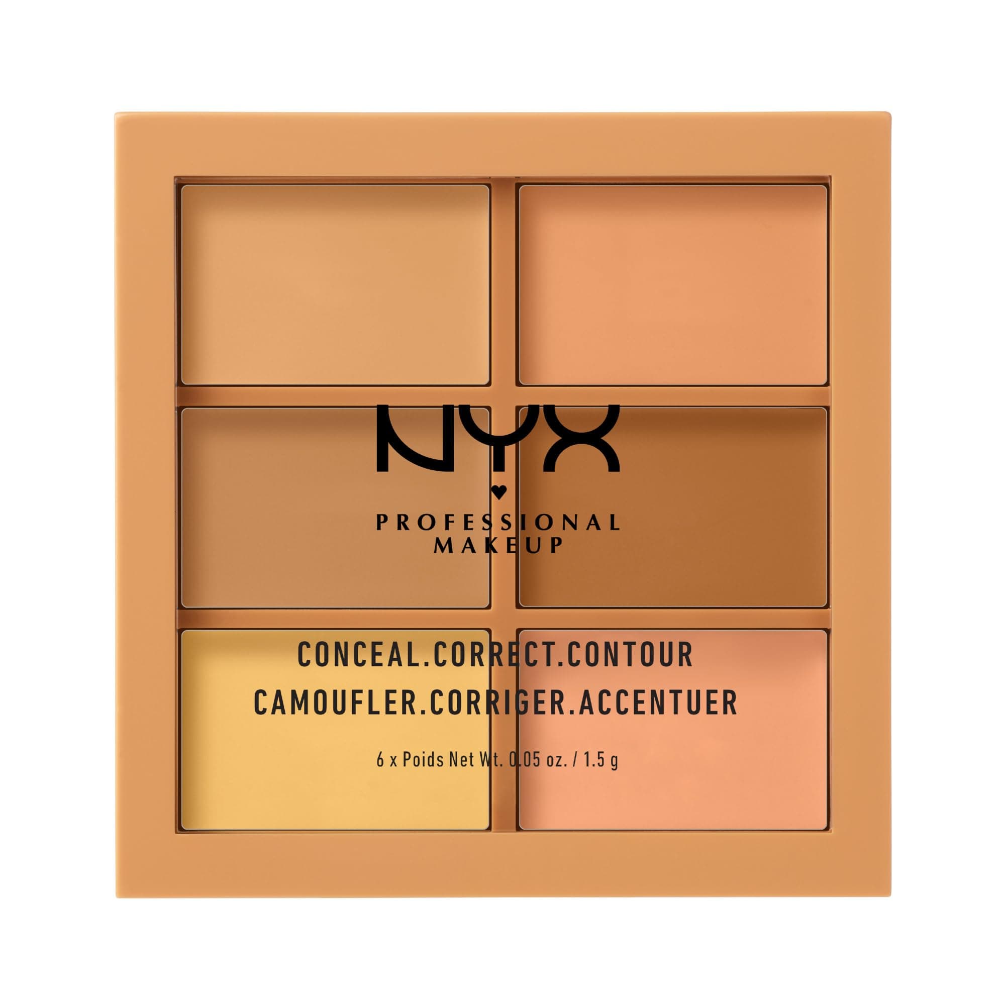 NYX PROFESSIONAL MAKEUP Conceal, Correct, Contour Palette, Medium 02