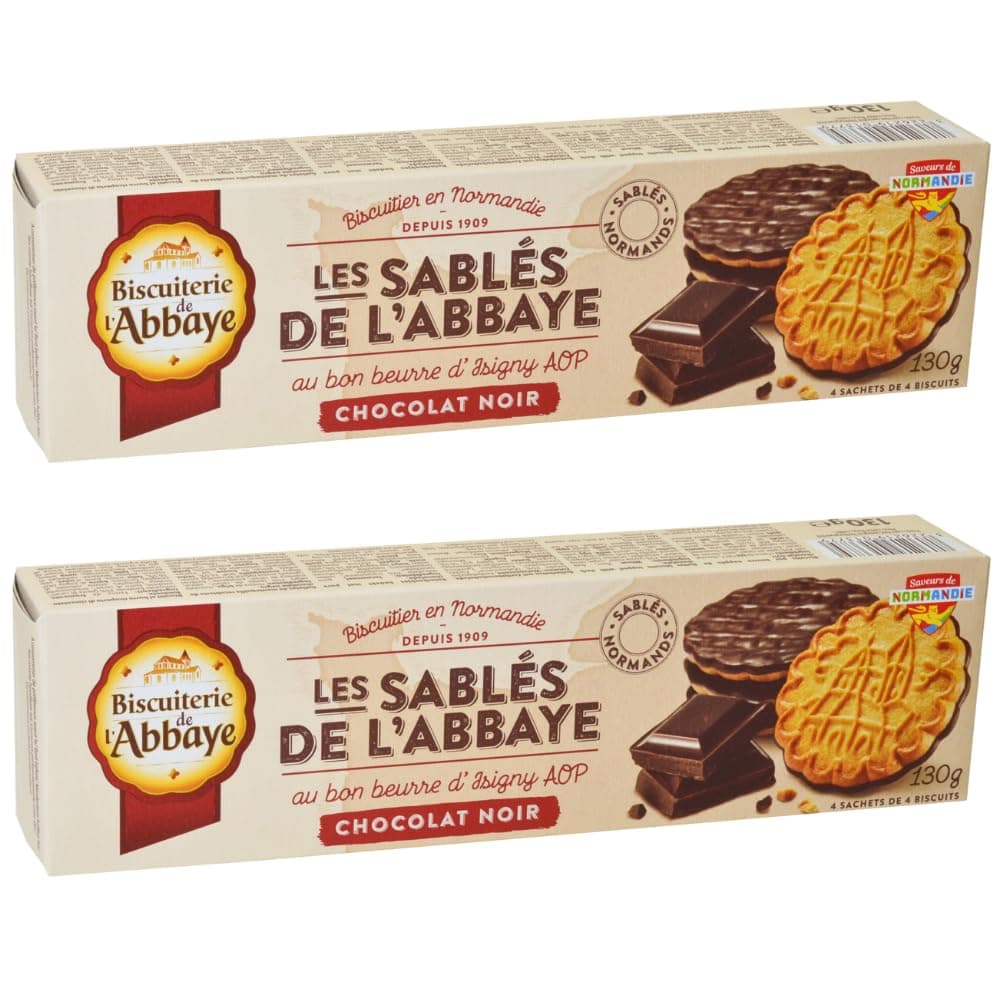 Dark Chocolate Biscuits Sable de l'Abbaye 130g x 2