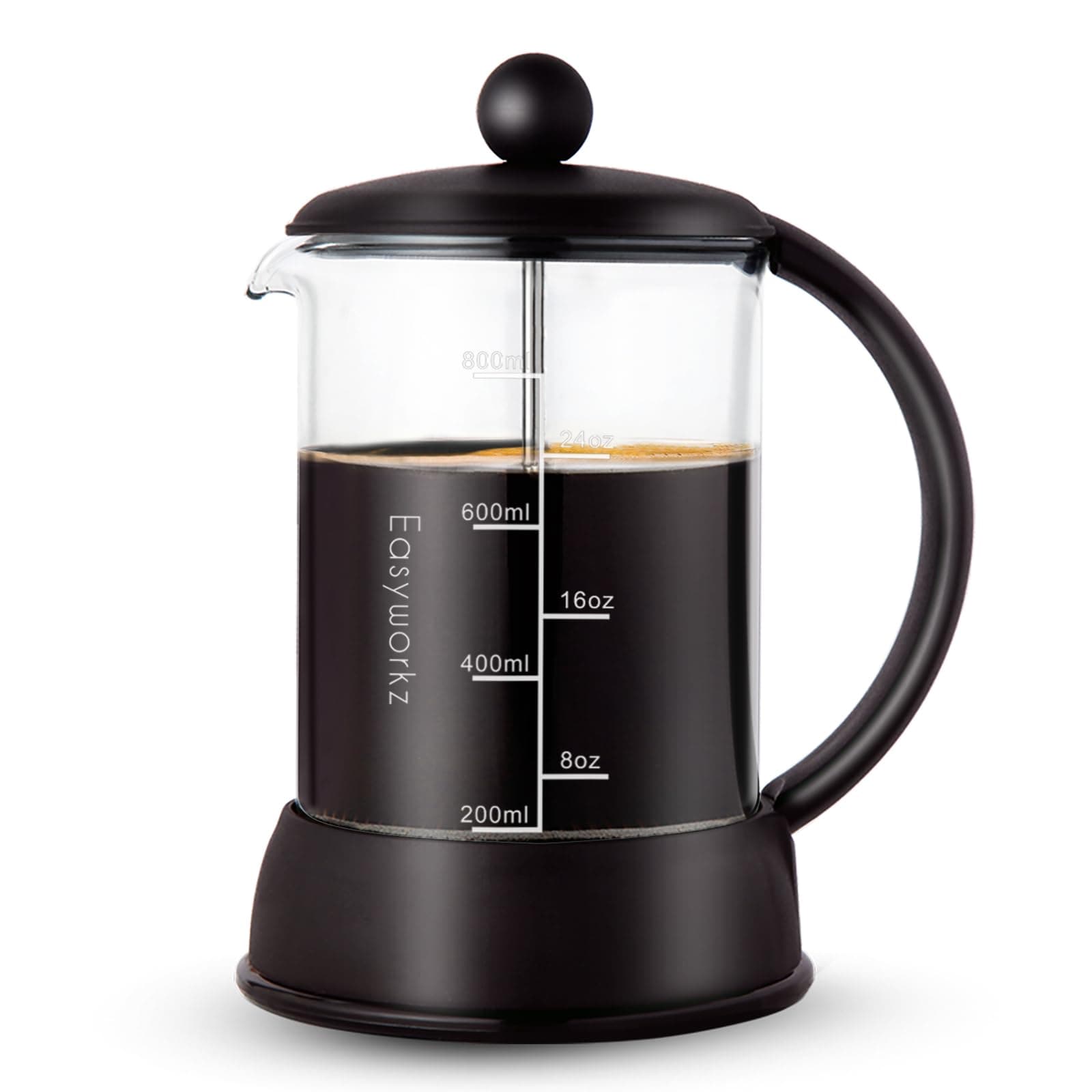 Easyworkz Eclipse French Press 27 oz Coffee Tea Maker with Borosilicate Glass