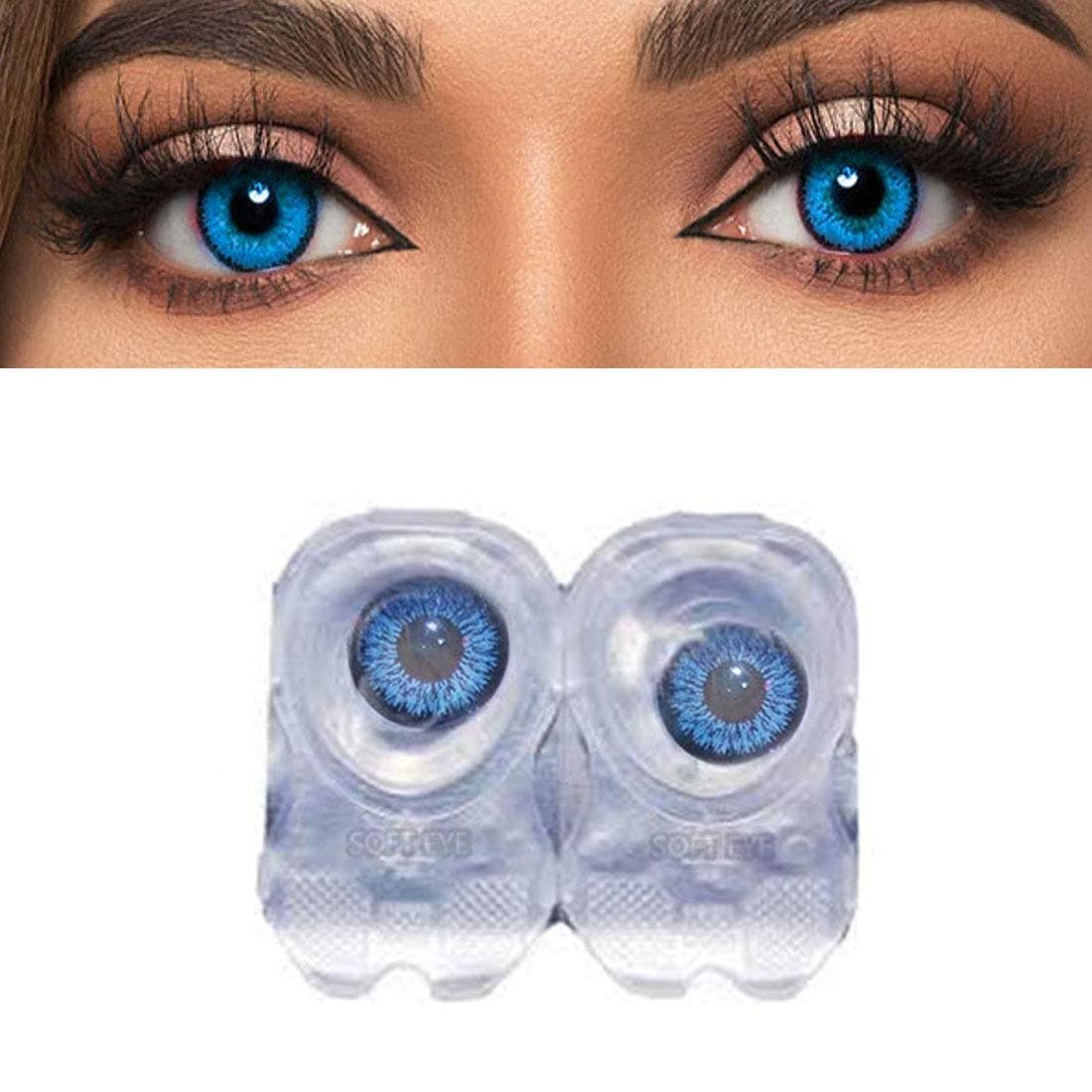 Dark Blue Monthly Contact Lenses