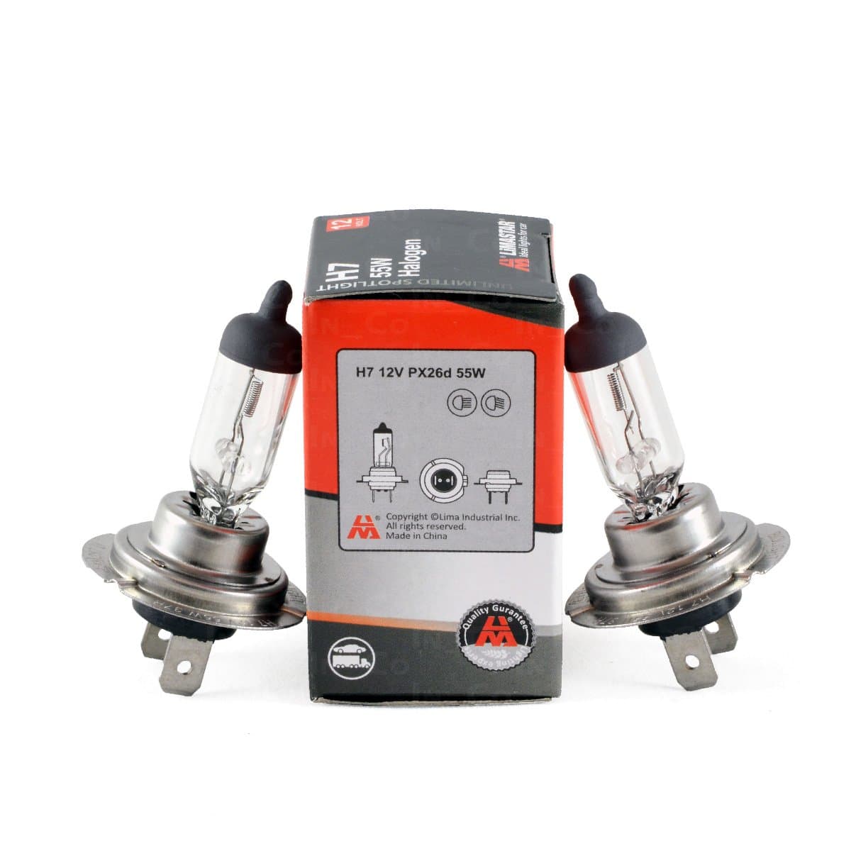 2x H7 55 W 12Volt Clear Halogen Light Bulbs for CITROEN C5 II, C5 (RC _) II Break (Re _), DS3 Xsara (N1), XSARA Break (N2)