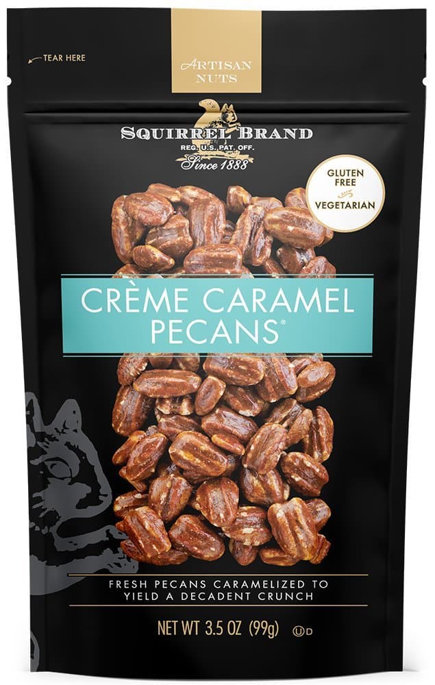 SQUIRREL BRAND Artisan Nuts Creme Caramel Pecans, 3.5 oz (Pack of 6)