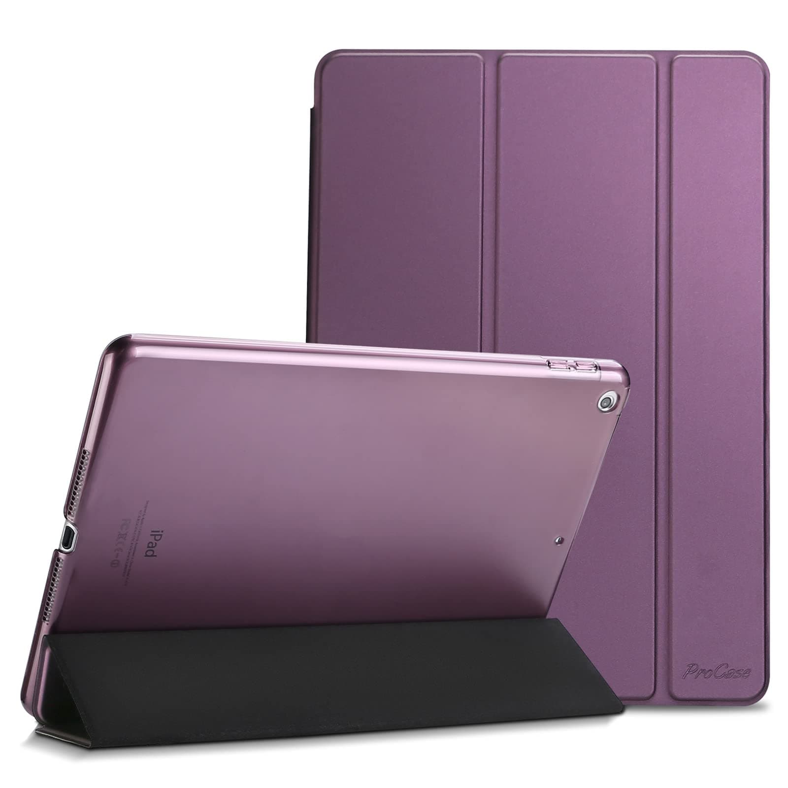 ProCase Smart Case for iPad 6th/iPad 5th Generation/iPad 9.7 Inch Case 2018 2017(Model: A1893 A1954 A1822 A1823), Ultra Slim Lightweight Stand Case with Translucent Frosted Back -Purple