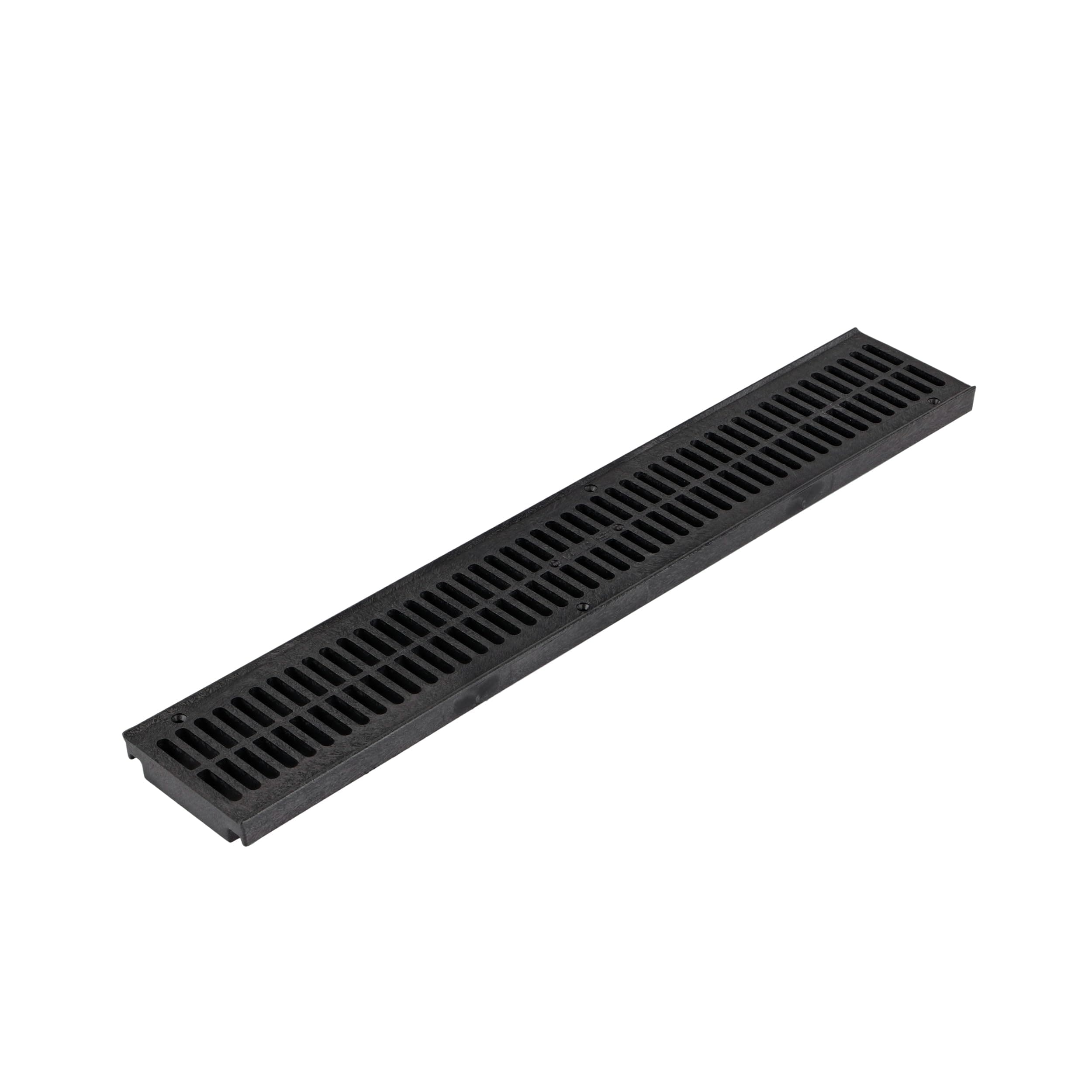 NDS 243-1 Spee-D Channel Drain Grate, 4-1/8-Inch wide X 2-Feet long, for Driveways, Patios, Pool Decks and Commercial Areas, Plastic, Black