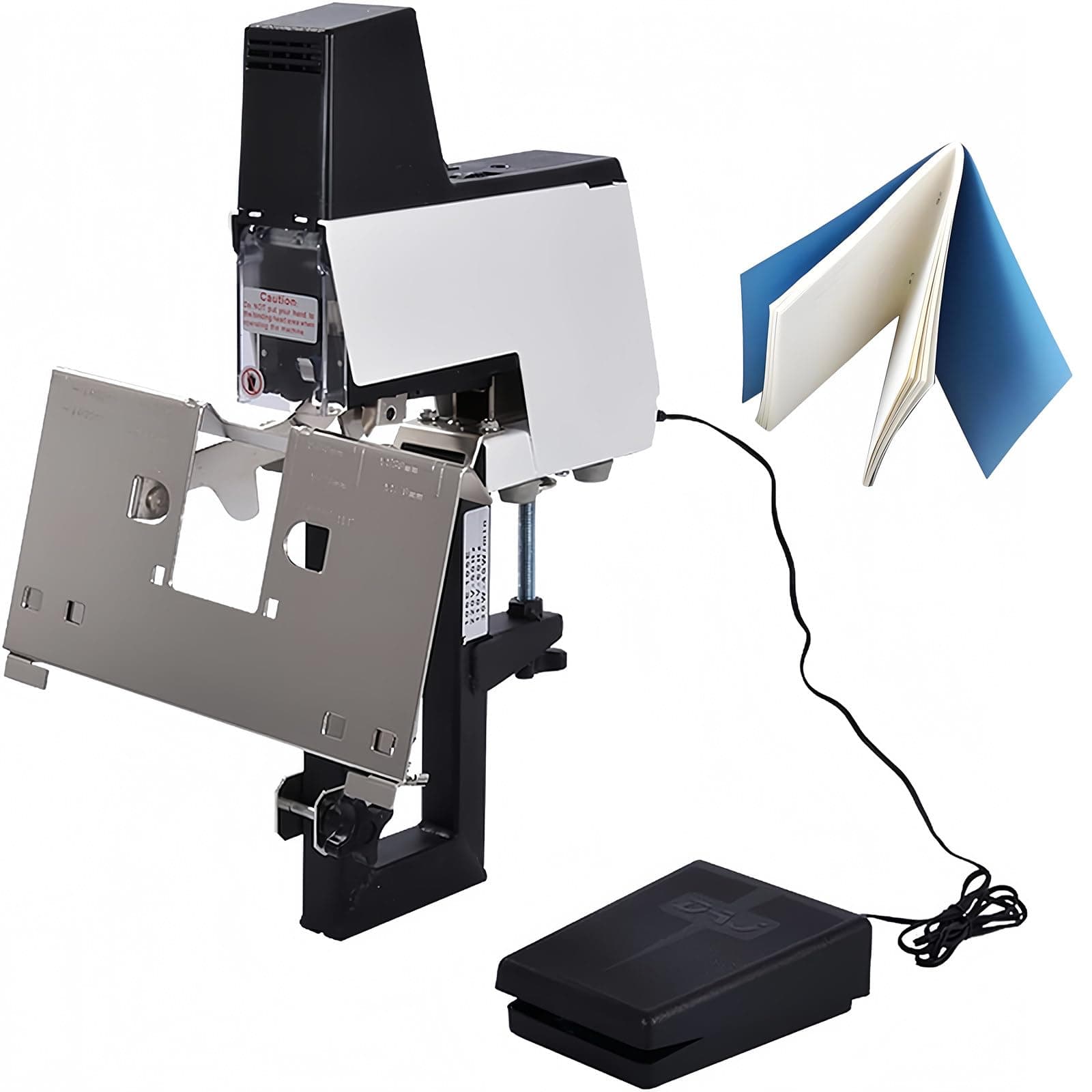 Updated 106 Auto Electric Stapler Saddles Stitching Machine Binder 2-40 Sheets with Pedal, Automatic Rapid Heavy Duty Dual-Purpose Stapler, Suitable for 23/6, 23/8, 66/6, 66/8 Staple,110V