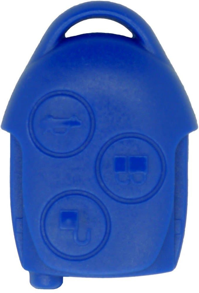 Chequers Motorstore Fits Ford Transit Connect 3 Button Blue Remote Key Fob Case