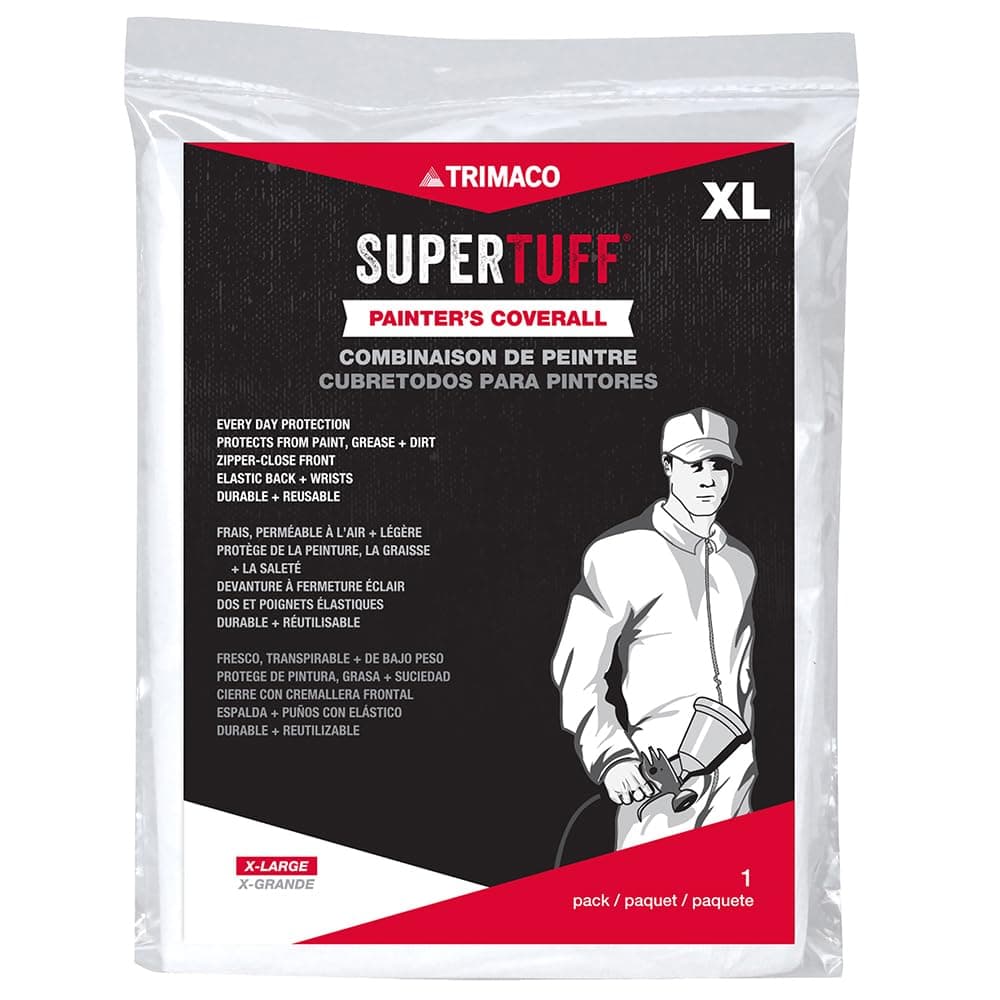 Trimaco SuperTuff Polypropylene Coverall, X-Large, White