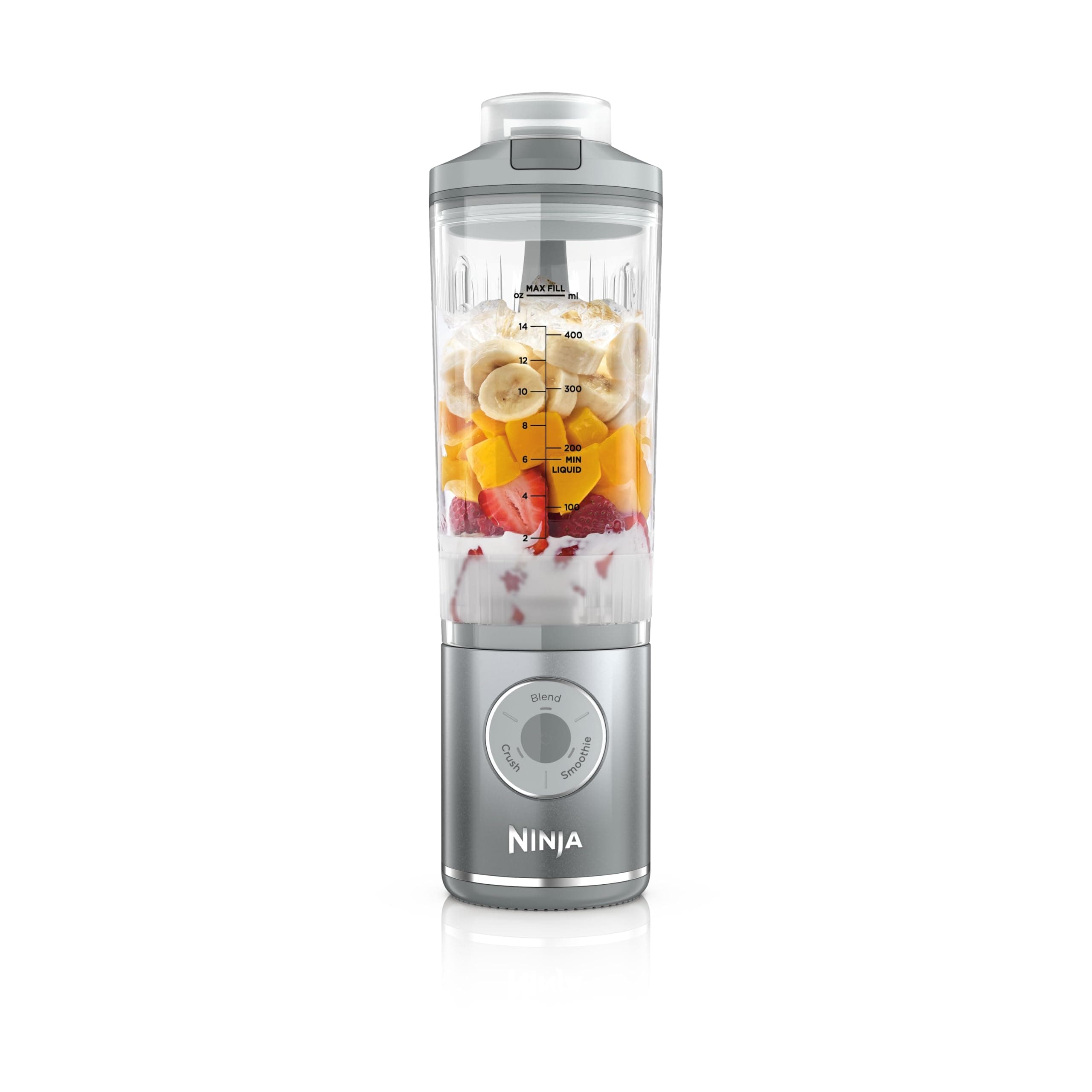 – Ninja Blast Max Portable Blender, 570ml, Rechargeable Battery, Blending Cup & Leak-proof Lid, 3x Blend Functions, Makes Smoothies, Protein Shakes, Blends Ice & Frozen Fruit, Silver BC251EUSL