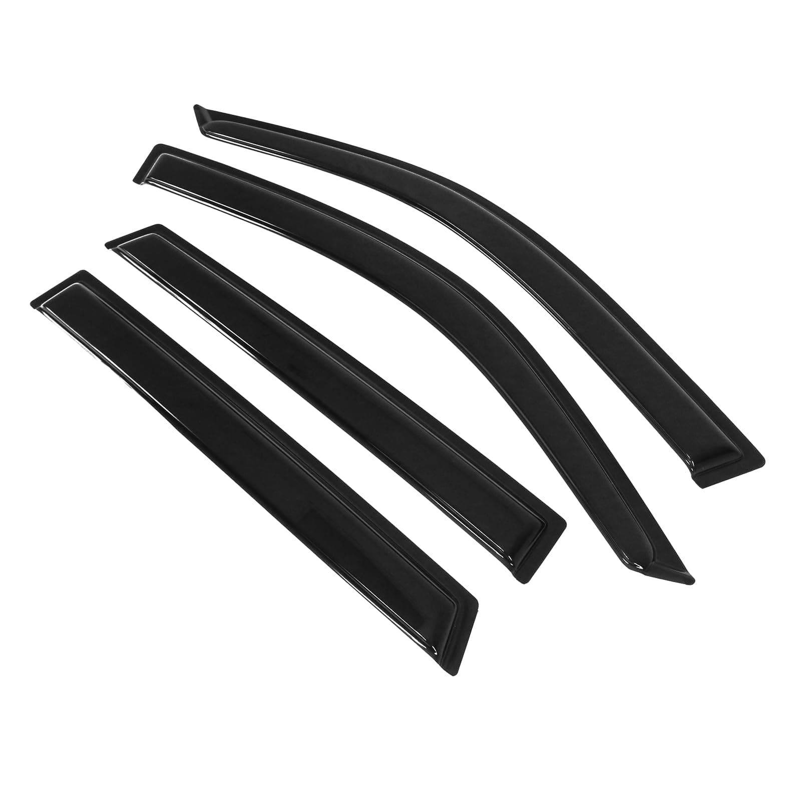 Window Visor Deflector Compatible with 2001-2005 Toyota Rav4 4-Door, Slim Tinted Acrylic Resistant Shield Cover Wind Sun Rain Guard by IKON MOTORSPORTS, 2002 2003 2004