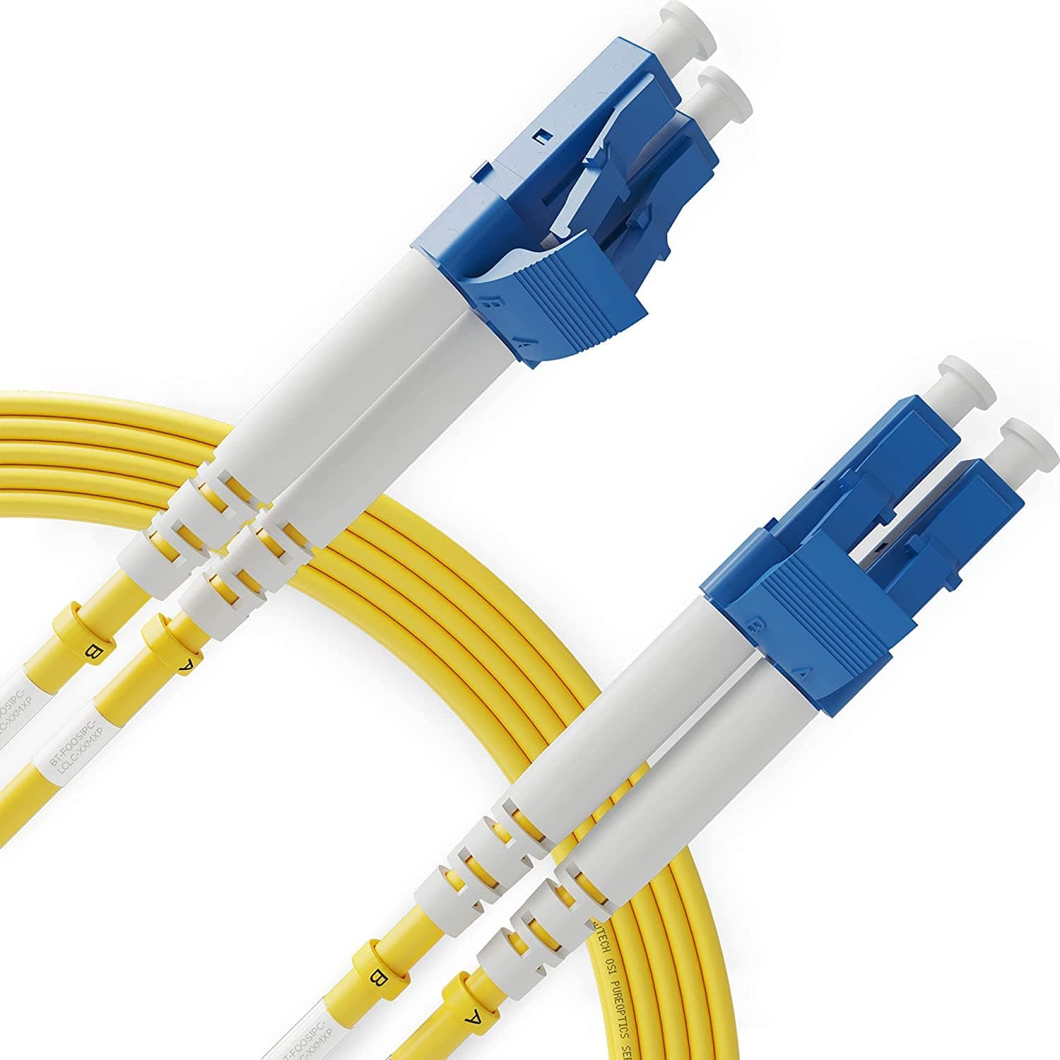 - BEYONDTECH 3m (9.84 ft) LC to LC Fiber Patch Cable – UPC Single-Mode Duplex Fiber Optic Cable – 9/125µm core, Compatible with OS1 & OS2 – LSZH PUREOptics Series
