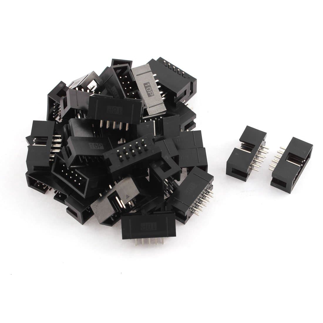 sourcingmap 36pcs 2x5 Pin Straight Box Header Connector IDC Male Sockets 2.54mm