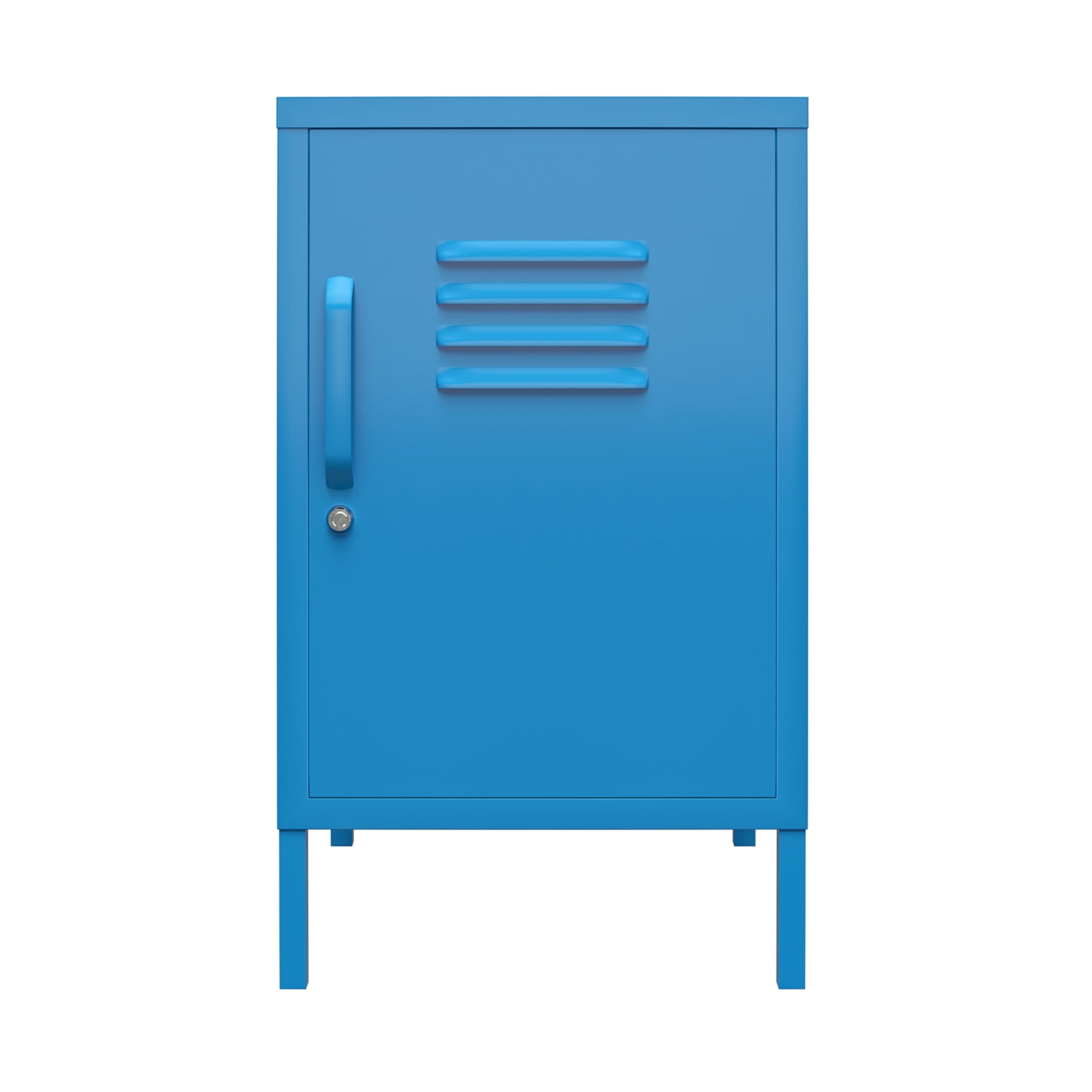 Cache Metal Locker, Blue End Table