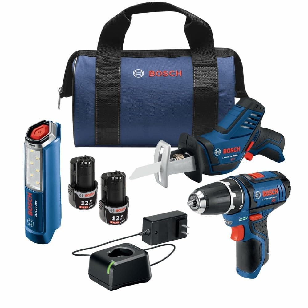 Power Tools Drill Kit - PS31-2A - 12-Volt, 3/8", Two Speed Driver, Cordless Drill Set - Includes Two Lithium Ion Batteries, 12V Charger, Screwdriver Bits and Soft Carrying Bag