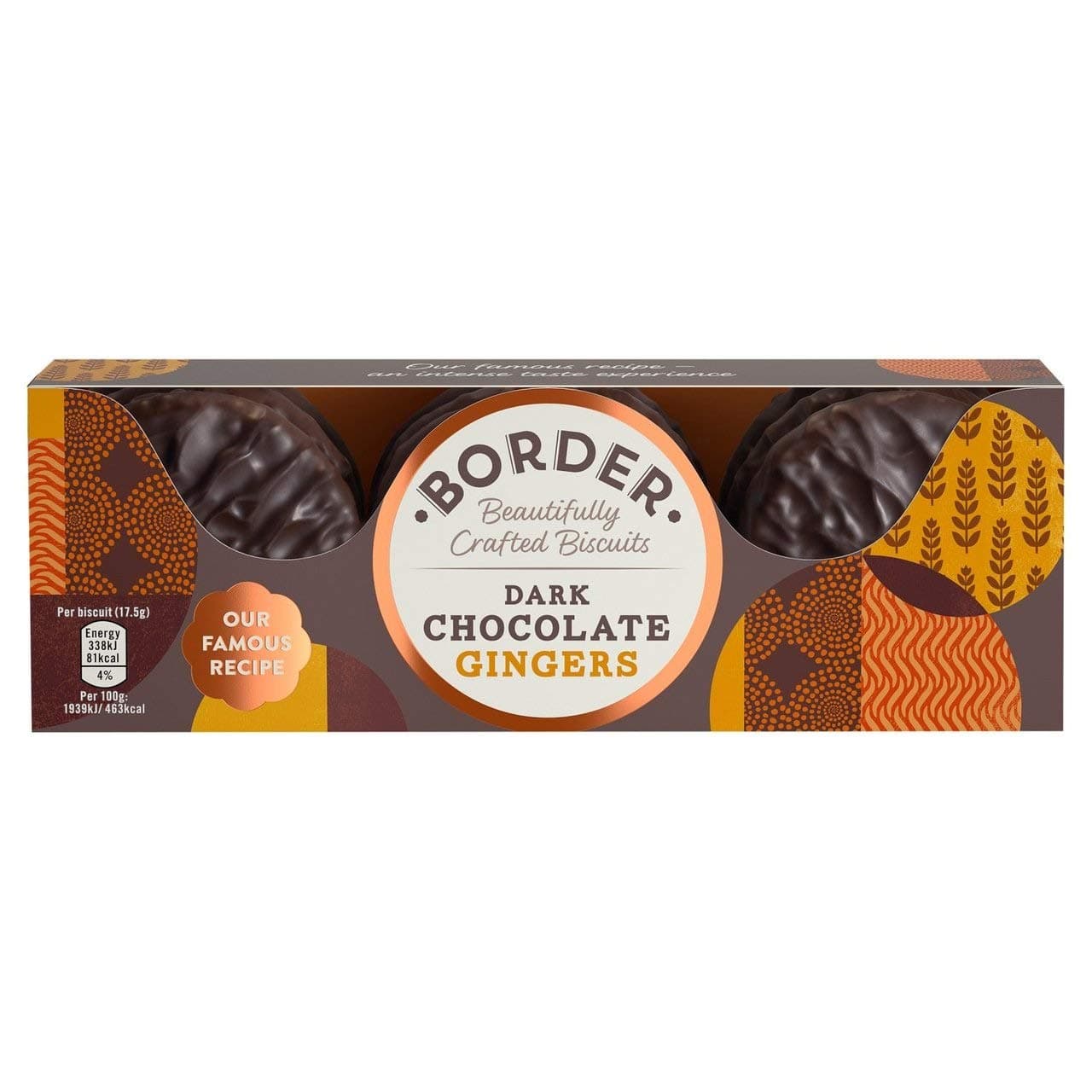 Border Biscuits The Legendary Dark Chocolate Ginger 150g (Pack of 6)