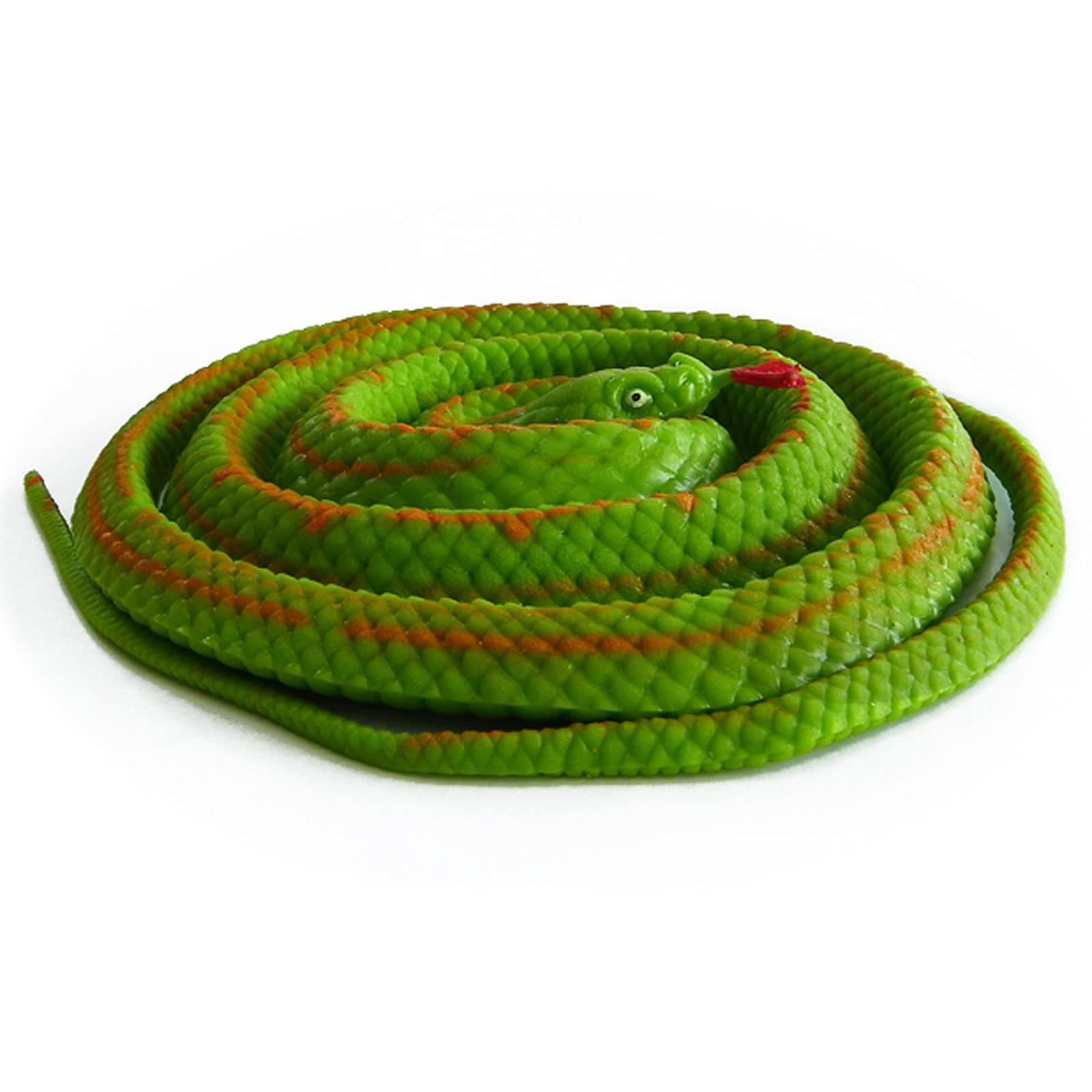 BOHS Elastic Rubber Snake- Stretch & Squeeze - Easy Camouflage - Prank Toy Scary Lifelike Animal Model - 130 CM / 4.2 Feet