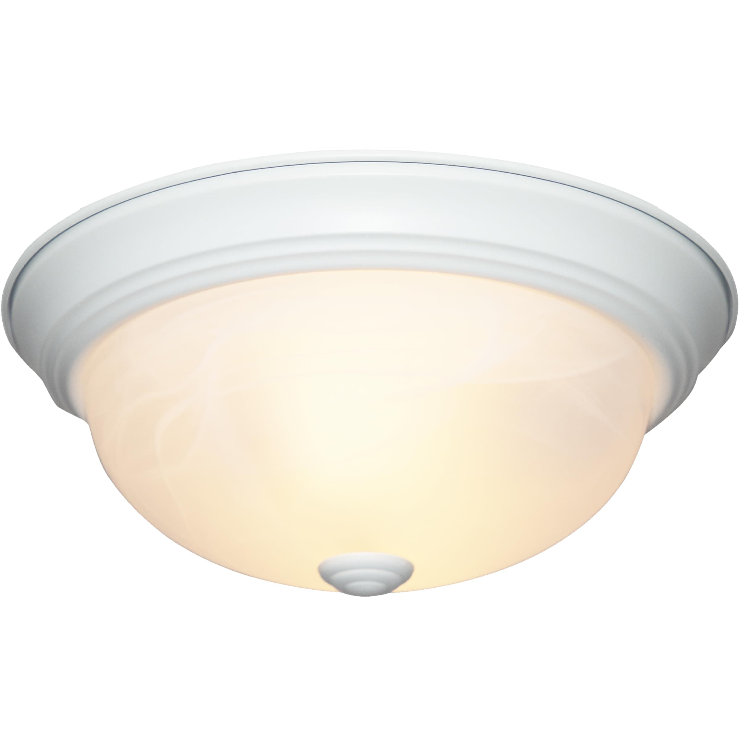 Designers Fountain 11 in 2-Light Flush Mount Ceiling Light, White, 1257S-WH-AL