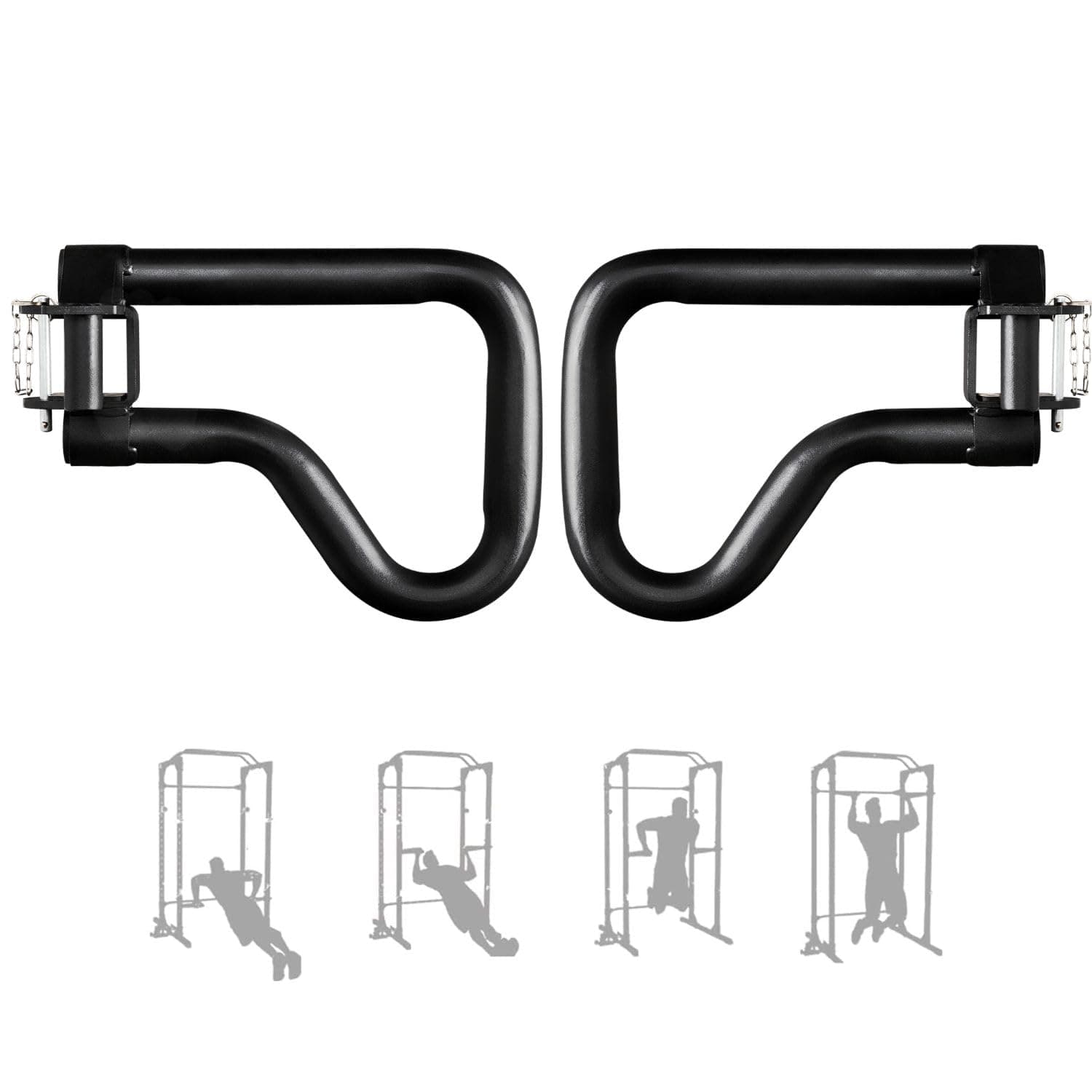 500 LBS Capacity - Dip Bars for 2x2 with 1" Hole Power Cage, Squat Rack Attachments - Multi-Grip Handles Dip Attachment for Dips, Pull Up, Push-up