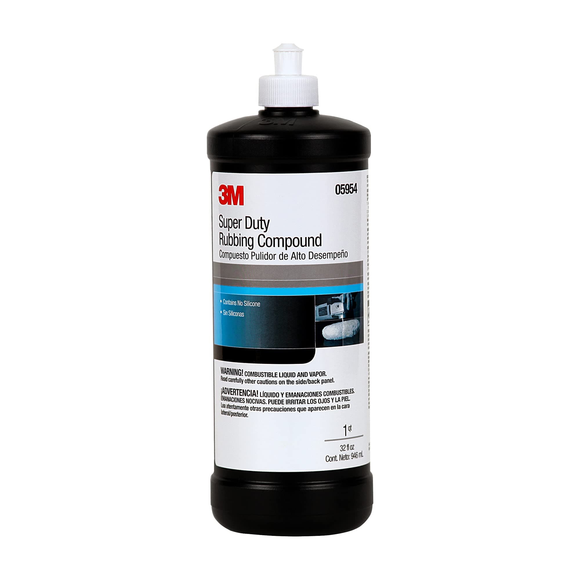 Super Duty Rubbing Compound, 05954, 1 qt (32 fl oz/946 mL), Contains No Waxes or Silicones