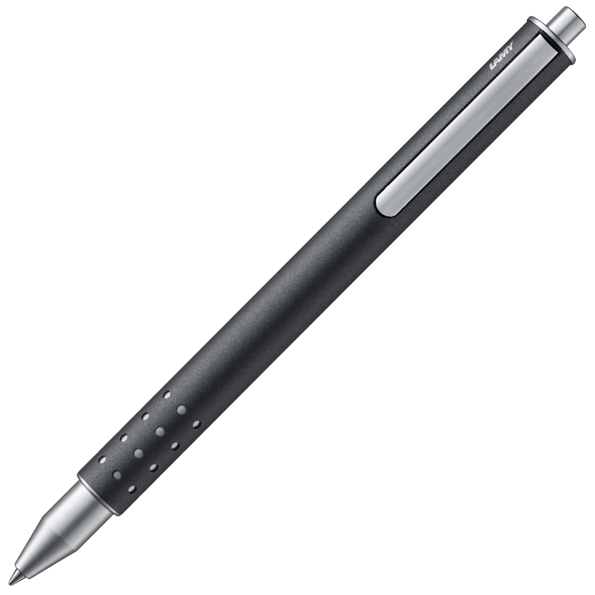 Lamy swift anthracite - modest rollerball pen with a smooth writing experience - robust metal casing & line width B M 66 rollerball refill in blue