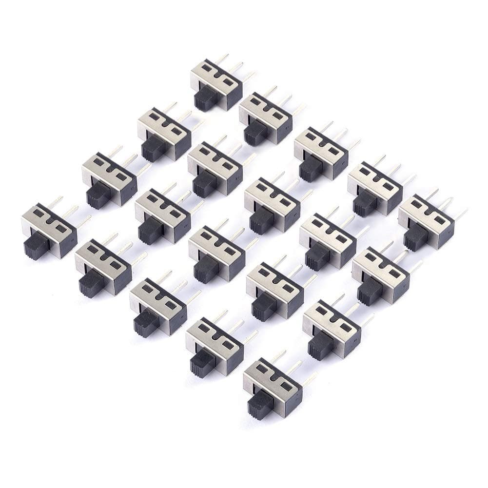 20Pcs 5mm High Knob Vertical Slide Switch 3 Pin 2 Position 1P2T SPDT Panel (Pack of 20) CYT1107