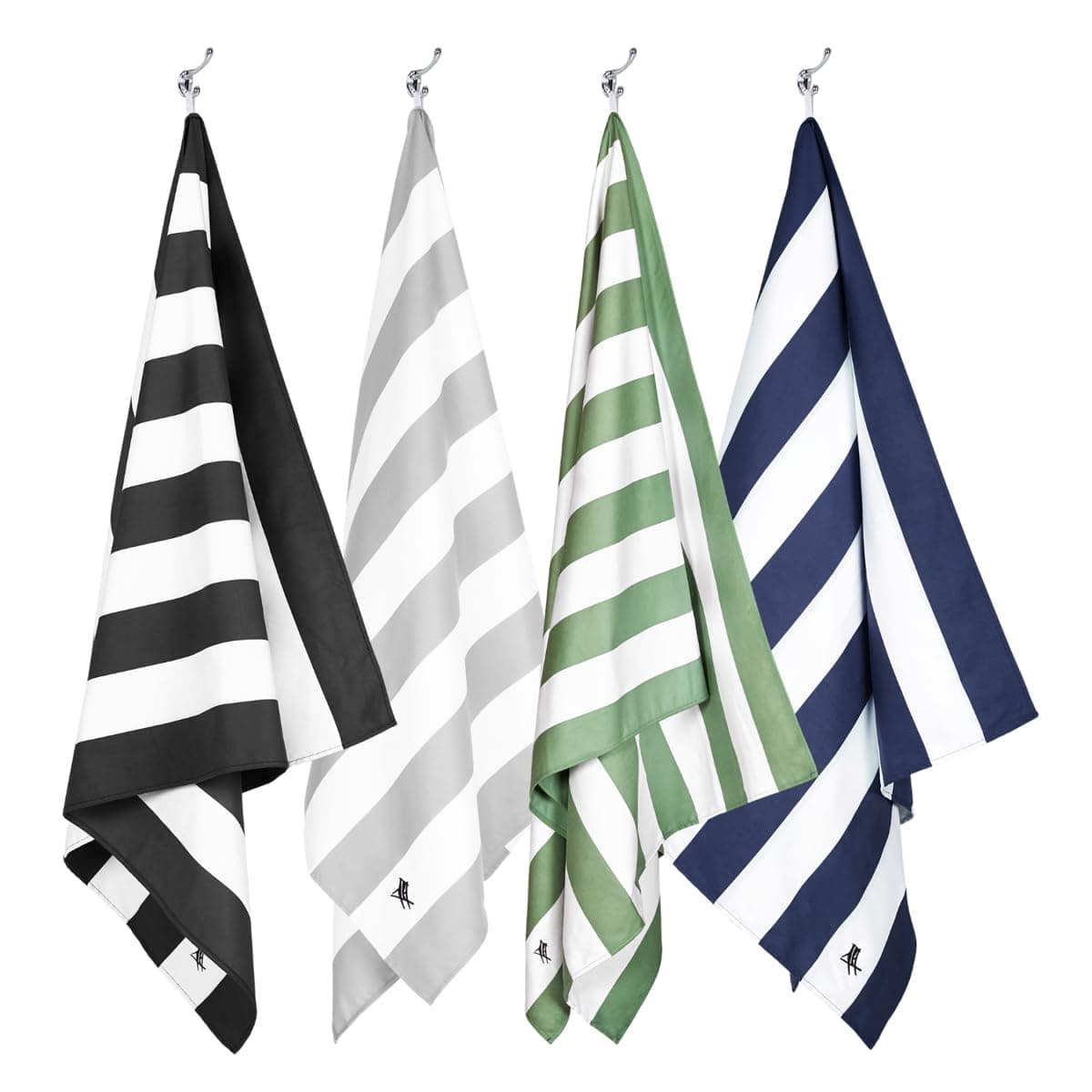 Dock & Bay Beach Towel - Quick Dry, Sand Free - Compact, Lightweight - 100% Recycled - Includes Bag - Cabana - Set E (4), Large (160x90cm, 63x35)