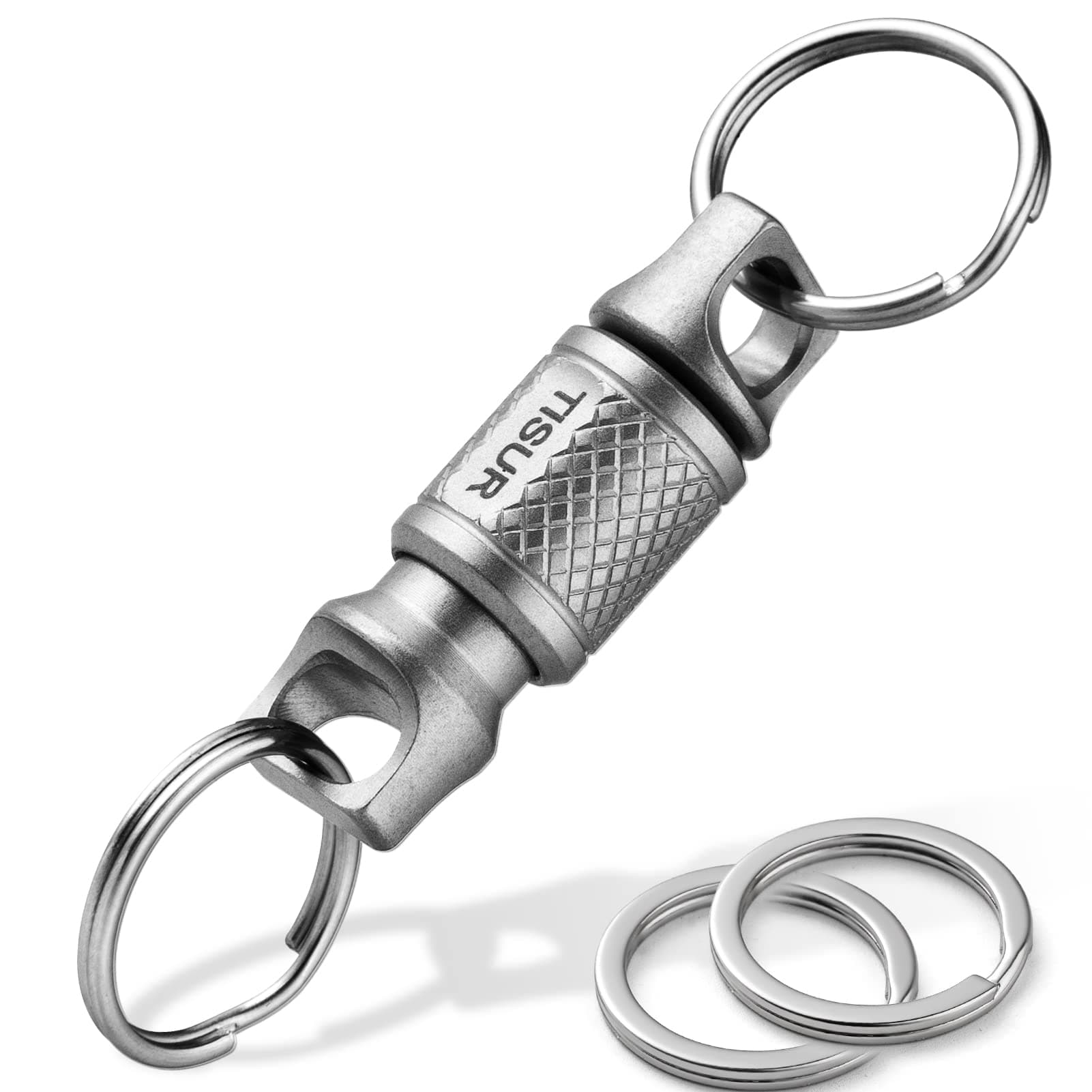 Titanium Key Holder Breakaway Quick Release Carabiner with Key Ring