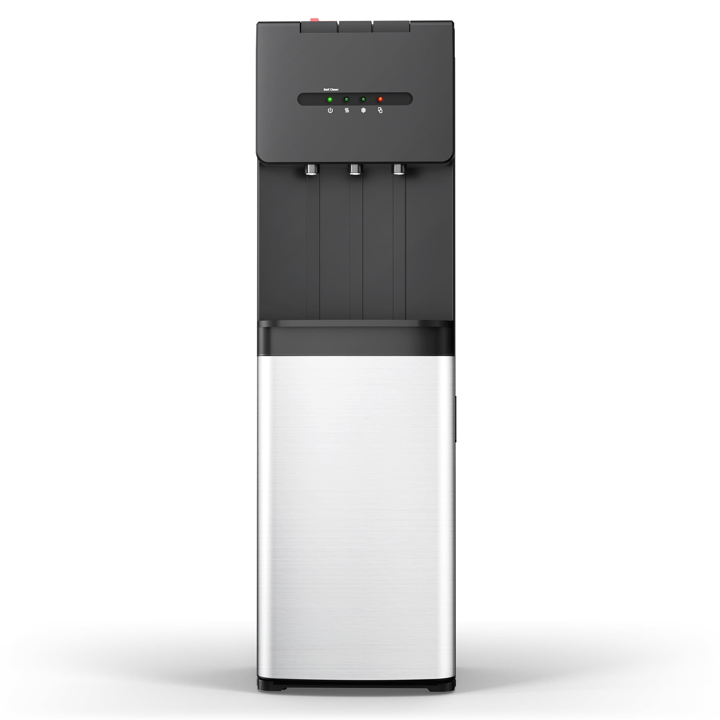 Bottom Loading Water Dispenser for 5 Gallons, 3 Temperatures (Cold/Hot/Warm) with Child Lock, Display Light, Water Dispenser for Apartments, Schools, Companies, Black