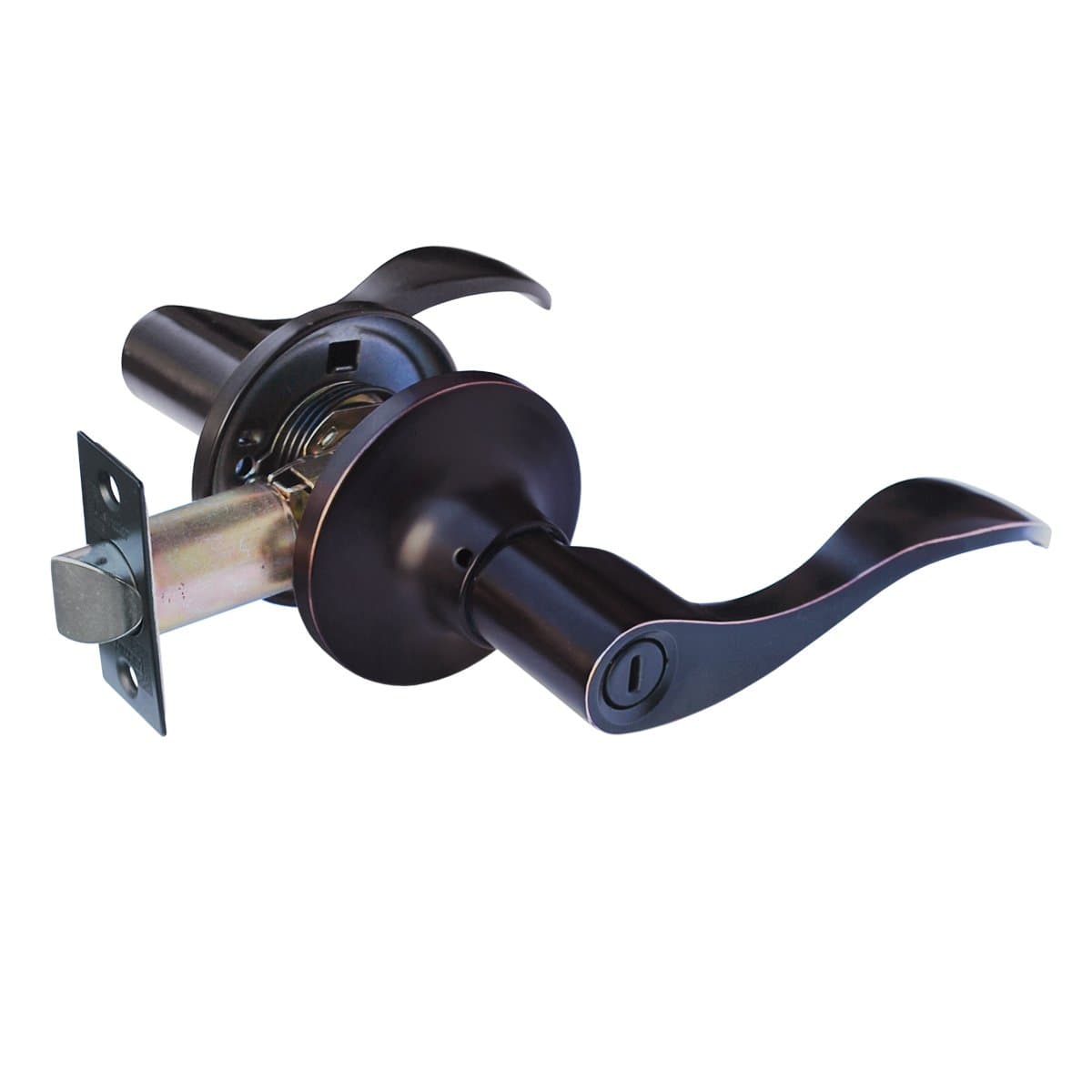 CONSTRUCTOR Prelude CON-PRE-ORB-BK Privacy Lever Handle Door Lock Set Oil Rubbed Bronze Finish