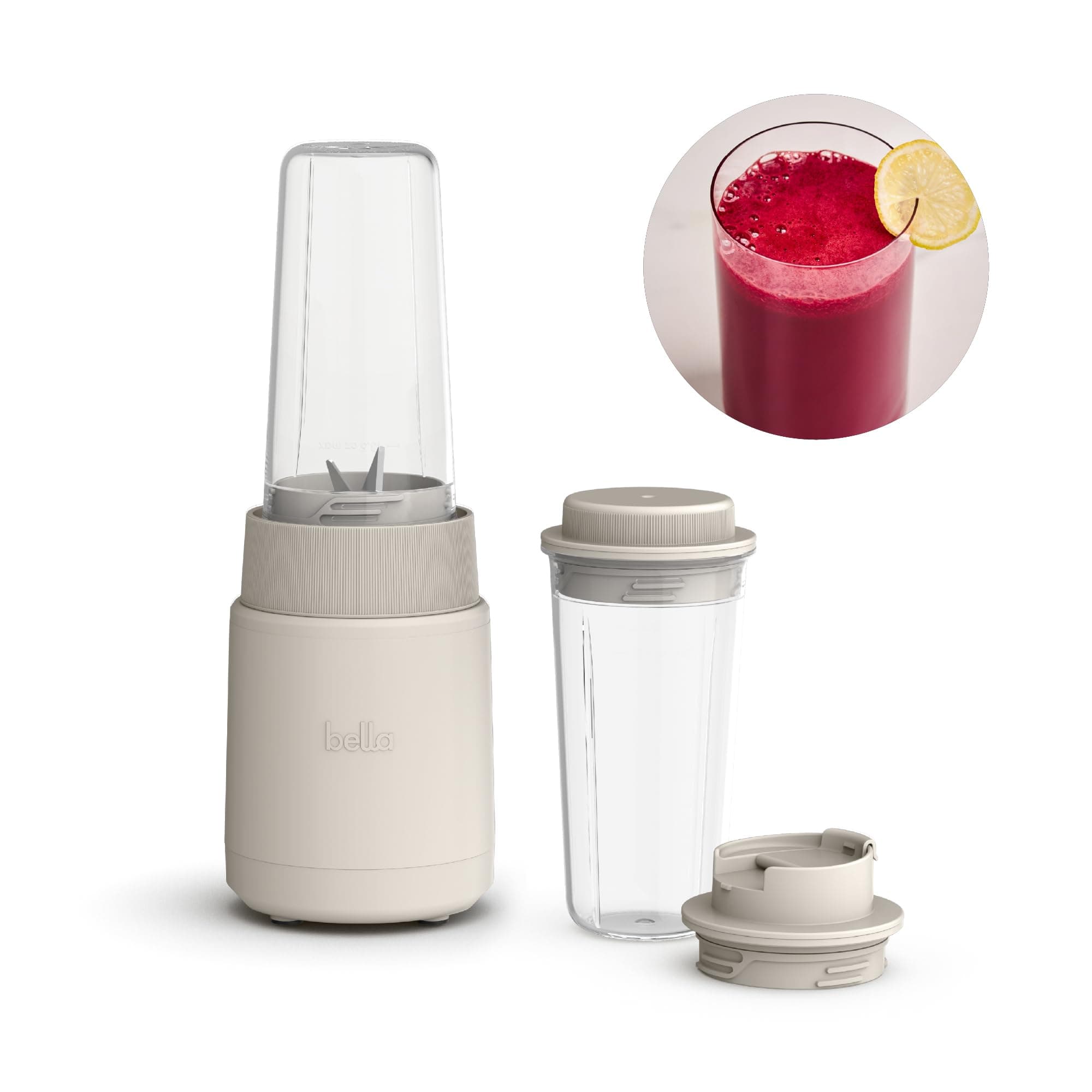 6 Pcs Portable Rocket Blender, Juicer & Smoothie Maker, Press & Twist Design, EverGood™ & BPA Free Dishwasher Safe Parts, 4 Tip Stainless Steel Blade, Cord Wrap, 240 Watt Motor, Oatmilk