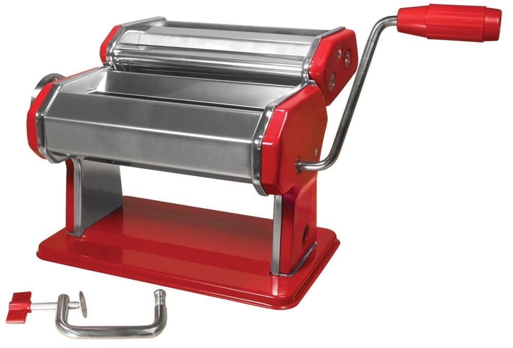 Weston Traditional Style Pasta Machine, 6", Tuscan Red