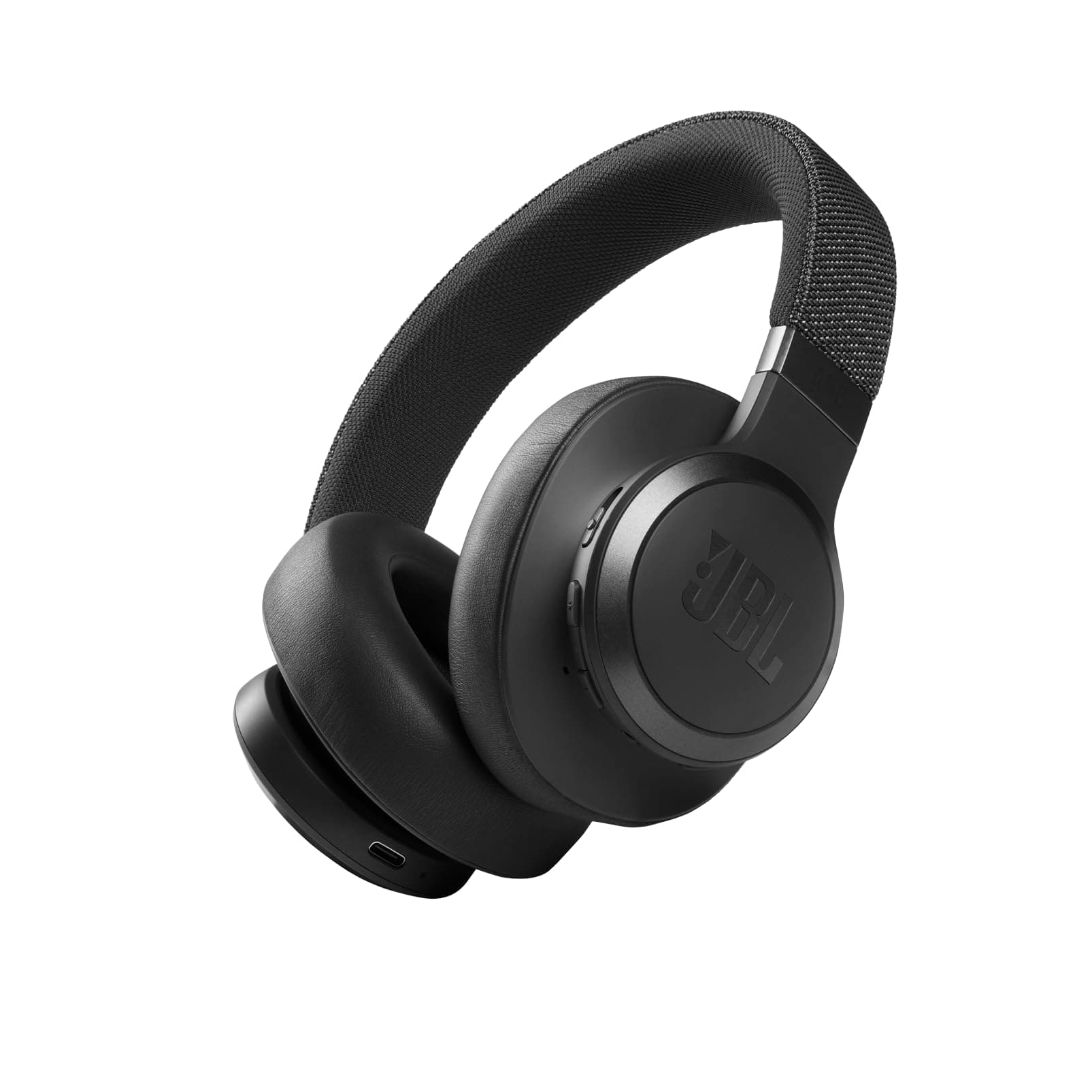 Live 660NC - Wireless Over-ear Noise Cancelling headphones, JBL Signature Sound, Voice Assist, Up to 50Hrs of Battery with Speed Charging, Comfort-fit fabric headband and carrying pouch (Black)